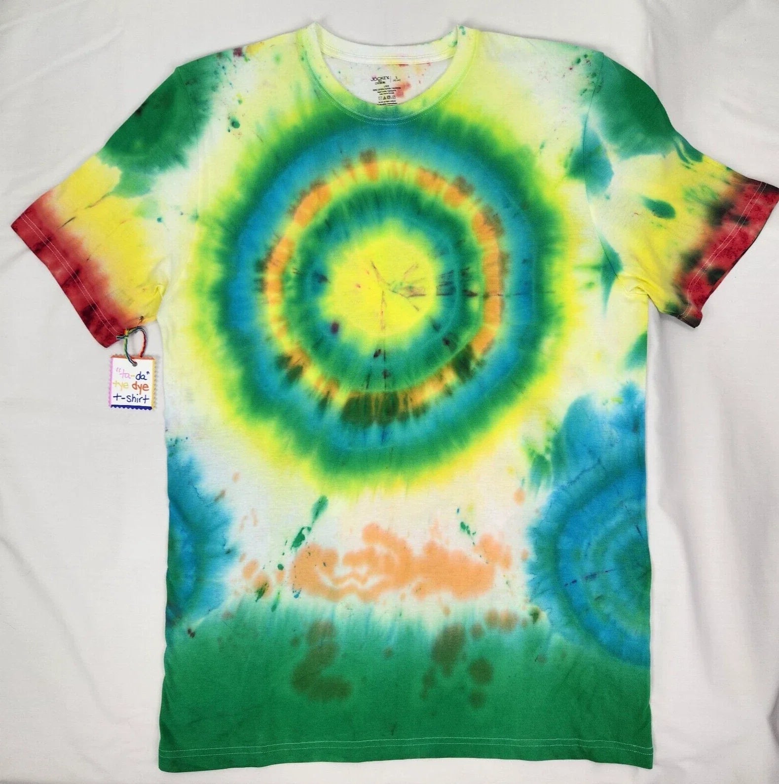 Tie Dye T-Shirt 100% Cotton Unisex Size L Short Sleeve Colorful Hippie Boho NWT Unisex T-shirt, Sweatshirt, Hoodie, Long Sleeve Tee - T-Shirt, Sweatshirt, Hoodie