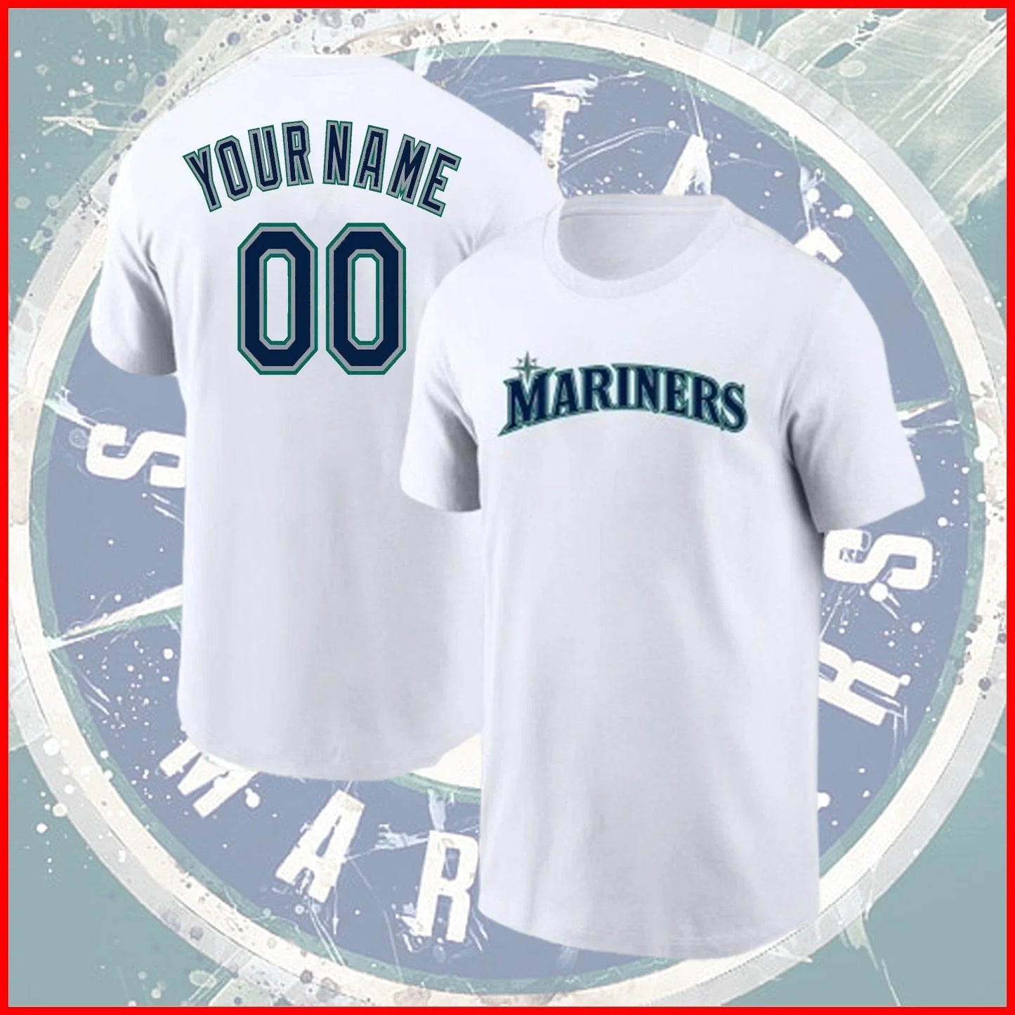 SALE!! Personalized Seattle Mariners Custom Name & Number 2025 Fanmade FAST SHIP Unisex T-shirt, Sweatshirt, Hoodie, Long Sleeve Tee - T-Shirt, Sweatshirt, Hoodie