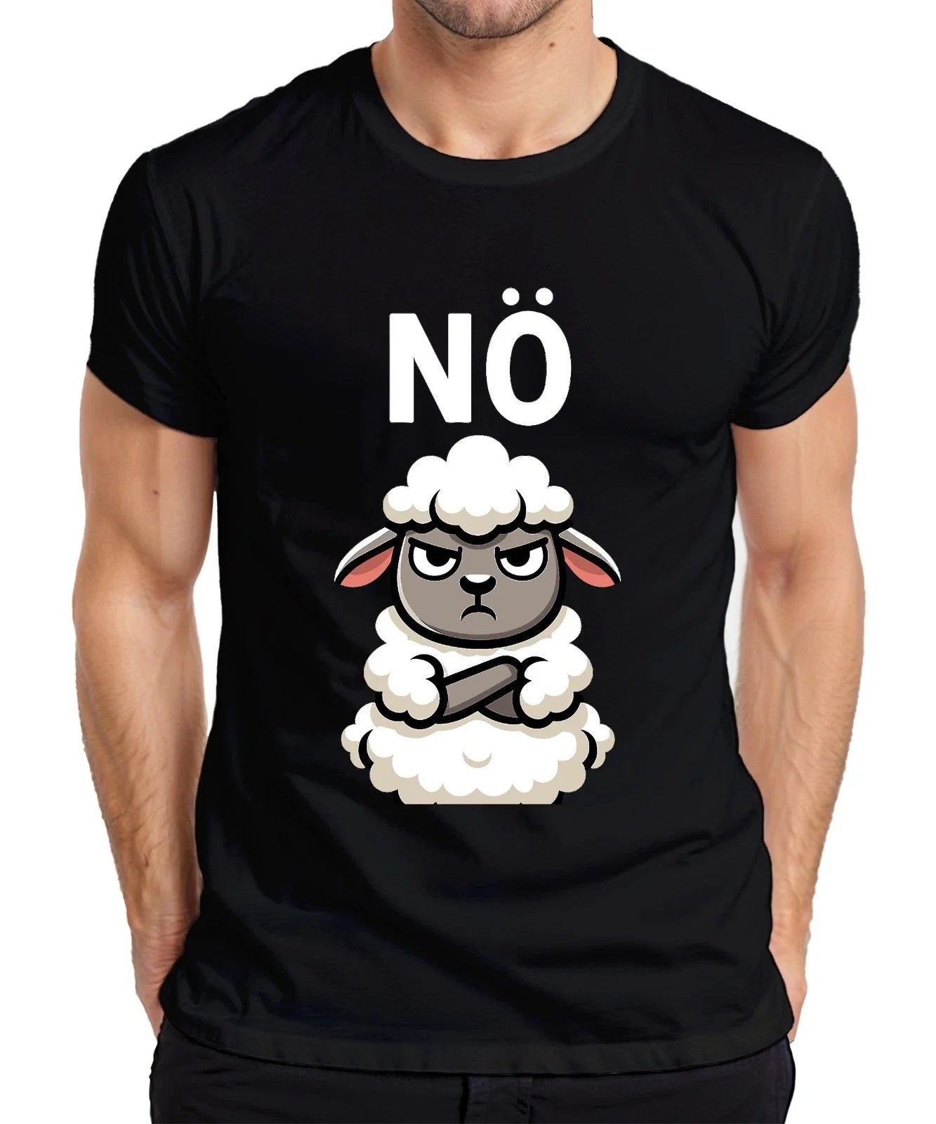 NE Sheep Grumpy Sarcastic Grim Cartoon Farm Gift Men's T-Shirt Unisex T-shirt, Sweatshirt, Hoodie, Long Sleeve Tee - T-Shirt, Sweatshirt, Hoodie