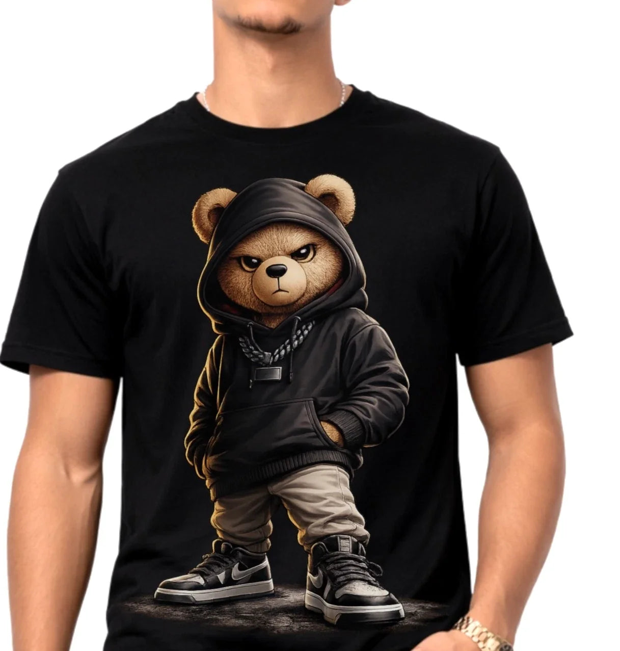 Street Style Bear Graphic T-Shirt Urban Hip Hop Streetwear Tee Unisex T-shirt, Sweatshirt, Hoodie, Long Sleeve Tee - T-Shirt, Sweatshirt, Hoodie