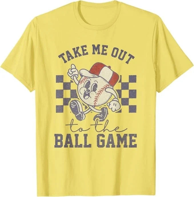 Take Me Out to The Baseball Ball Game Softball Vintage T-Shirt Unisex T-shirt, Sweatshirt, Hoodie, Long Sleeve Tee - T-Shirt, Sweatshirt, Hoodie