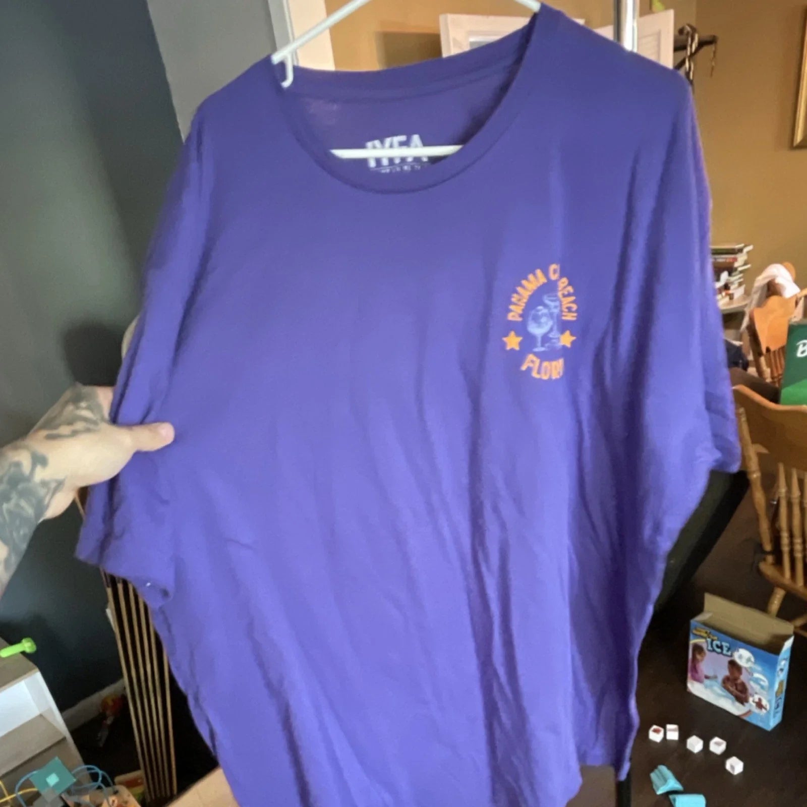 Panama City Beach Florida Men's Purple Graphic Short Sleeve T-Shirt Size 3x Unisex T-shirt, Sweatshirt, Hoodie, Long Sleeve Tee - T-Shirt, Sweatshirt, Hoodie