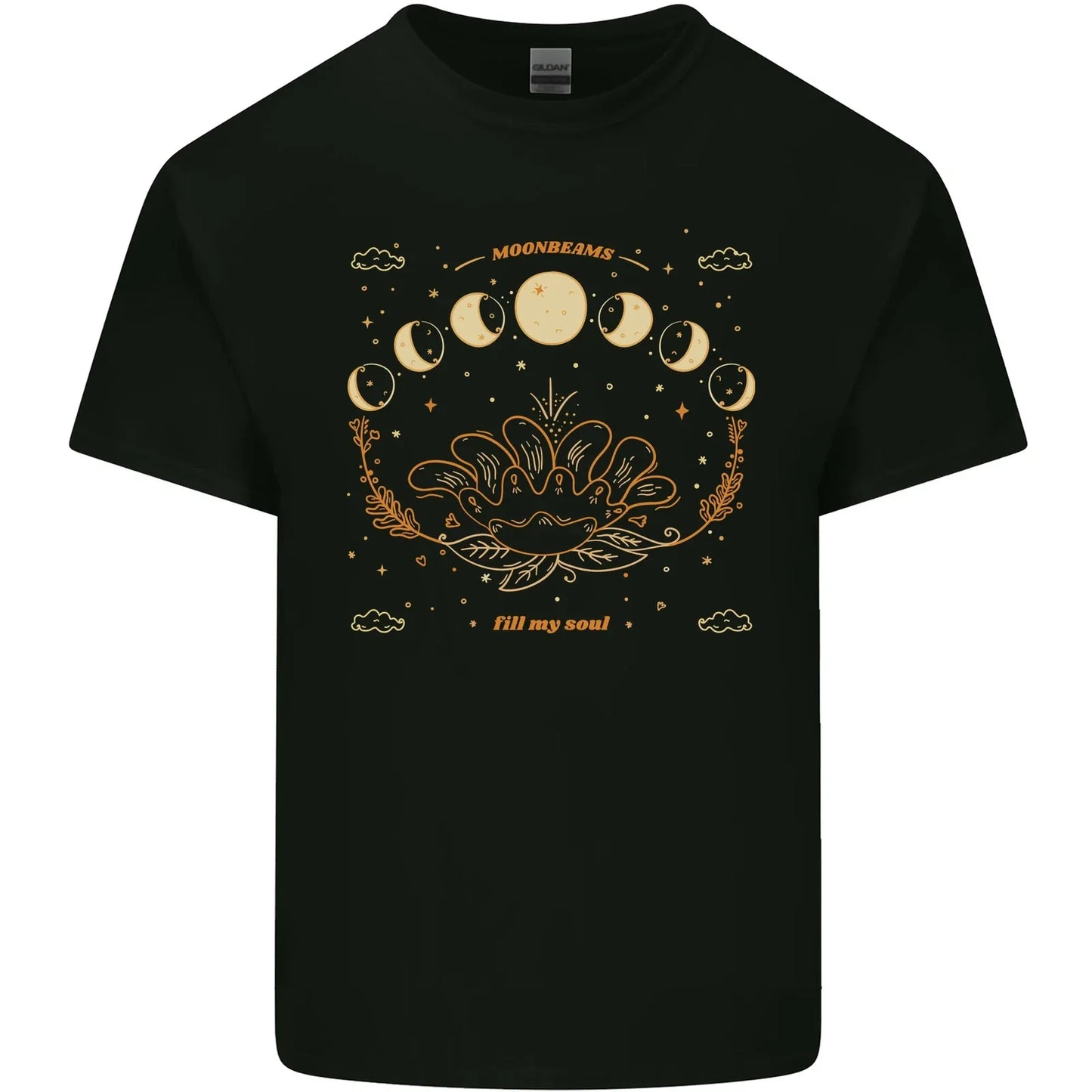 Moonbeams Moon Phases Celestial Pagan Mens Cotton T-Shirt Tee Top Unisex T-shirt, Sweatshirt, Hoodie, Long Sleeve Tee - T-Shirt, Sweatshirt, Hoodie