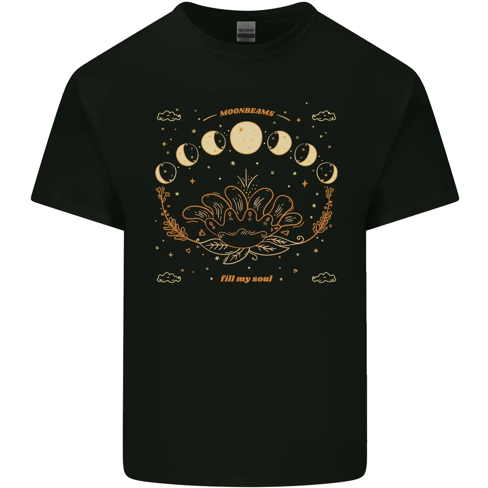 Moonbeams Moon Phases Celestial Pagan Mens Cotton T-Shirt Tee Top Unisex T-shirt, Sweatshirt, Hoodie, Long Sleeve Tee - T-Shirt, Sweatshirt, Hoodie