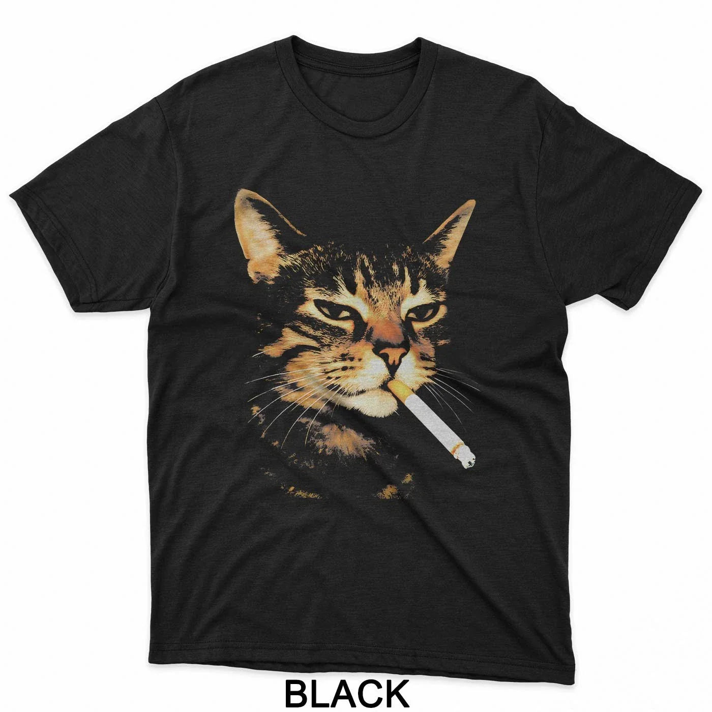 Funny Smoking Cat Retro 90S Graphic Cigarette Kitten Meme T-Shirt Unisex T-shirt, Sweatshirt, Hoodie, Long Sleeve Tee - T-Shirt, Sweatshirt, Hoodie
