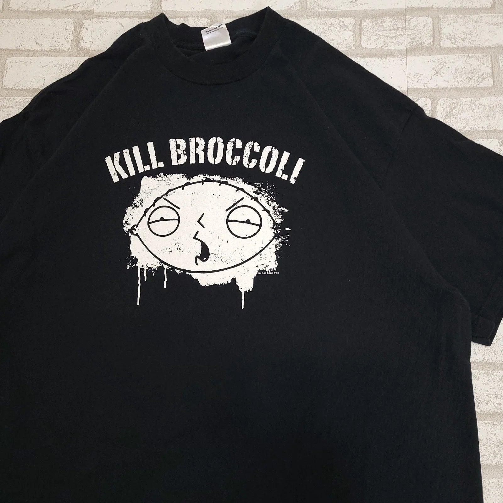 Vintage Y2K Family Guy Stewie Kill Broccoli TV Show Funny Quote T-Shirt Mens XXL Unisex T-shirt, Sweatshirt, Hoodie, Long Sleeve Tee - T-Shirt, Sweatshirt, Hoodie