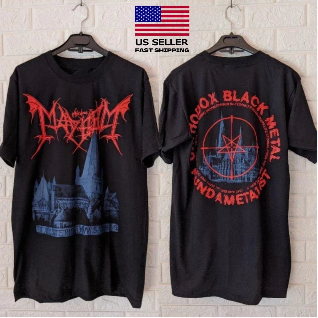 New VTG Mayhem Band Tour Concert Heavy Cotton S-5XL Black T Shirt Unisex T-shirt, Sweatshirt, Hoodie, Long Sleeve Tee - T-Shirt, Sweatshirt, Hoodie
