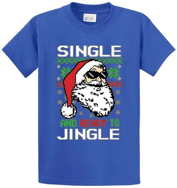 SINGLE JINGLE Cotton Printed Tee Shirt Regular and Big and Tall Sizes Unisex T-shirt, Sweatshirt, Hoodie, Long Sleeve Tee - T-Shirt, Sweatshirt, Hoodie