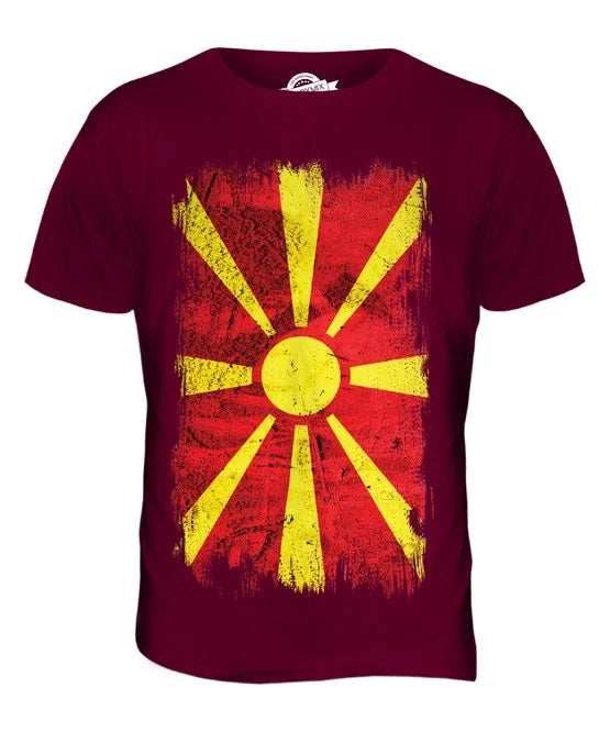 MACEDONIA GRUNGE FLAG MENS T SHIRT TEE SHIRT XS S M L XL 2XL 3XL 4XL 5XL Unisex T-shirt, Sweatshirt, Hoodie, Long Sleeve Tee - T-Shirt, Sweatshirt, Hoodie