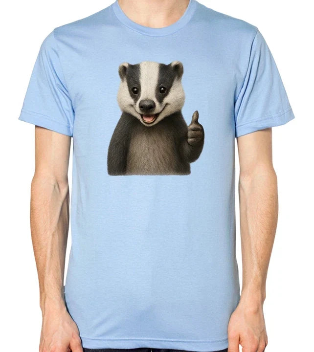 Cute Badger Thumbs Up Unisex T-Shirt Unisex T-shirt, Sweatshirt, Hoodie, Long Sleeve Tee - T-Shirt, Sweatshirt, Hoodie