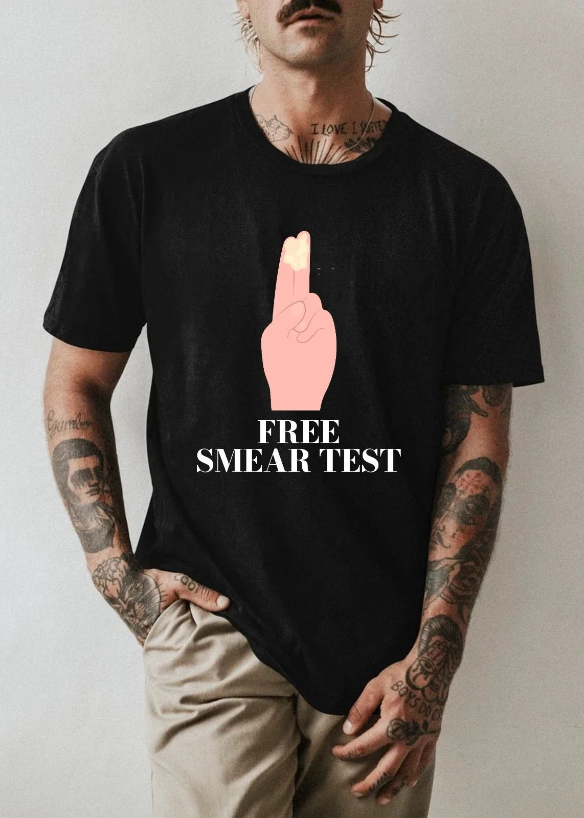 Funny Free Smear Test Shirt, Bold Humor Graphic Tee, Adult Joke tshirt, Edgy Top Unisex T-shirt, Sweatshirt, Hoodie, Long Sleeve Tee - T-Shirt, Sweatshirt, Hoodie