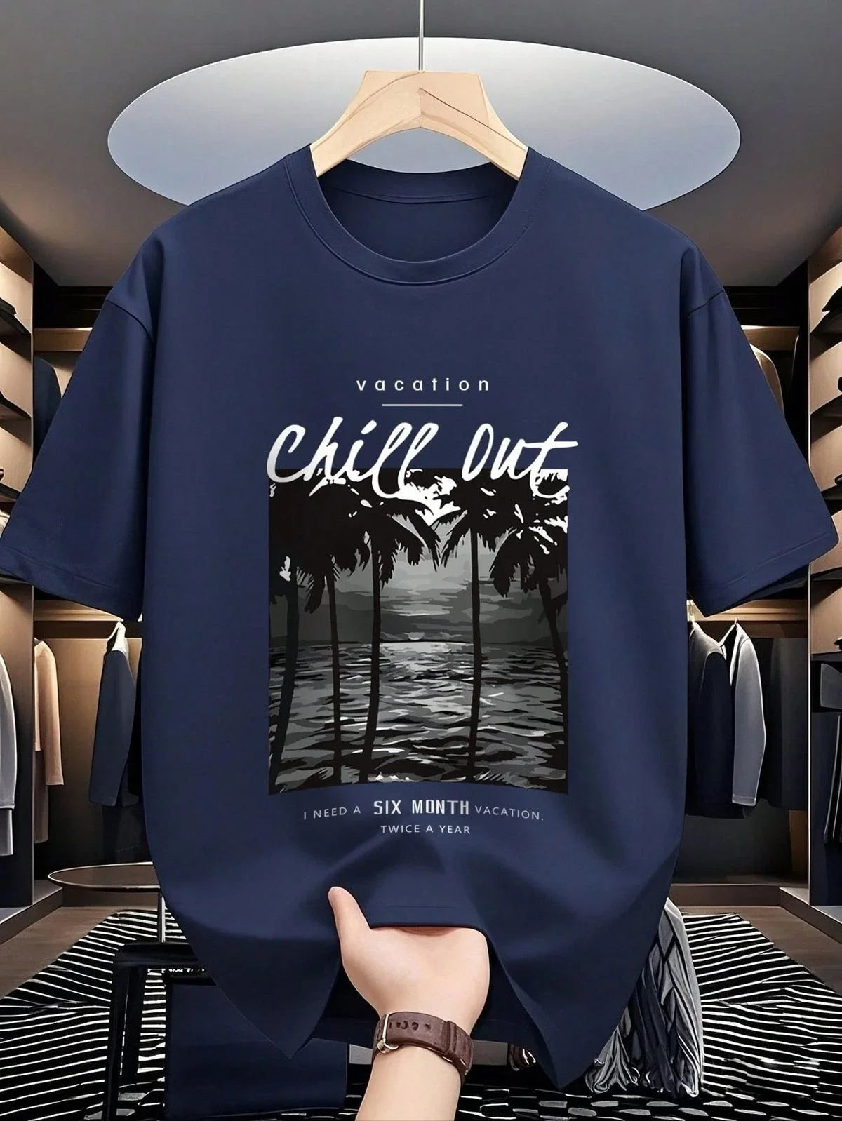 Chill Out Vacation Beach Palm Tree Aesthetic T Shirt Unisex T-shirt, Sweatshirt, Hoodie, Long Sleeve Tee - T-Shirt, Sweatshirt, Hoodie