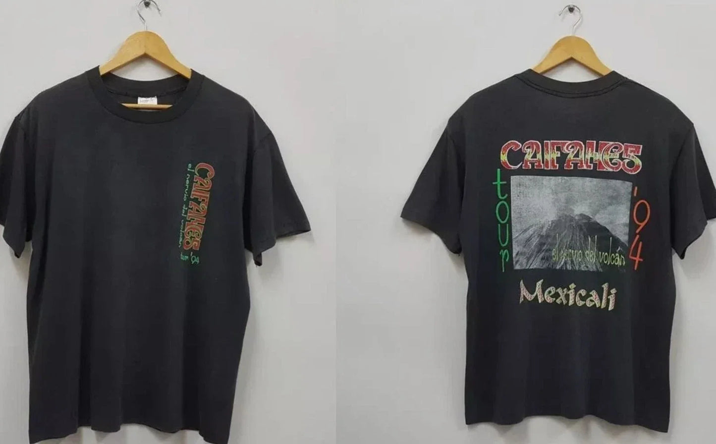 Caifanes Espanol Mexico City rock band 1994 tour T Shirt Full Size S-5XL Unisex T-shirt, Sweatshirt, Hoodie, Long Sleeve Tee - T-Shirt, Sweatshirt, Hoodie