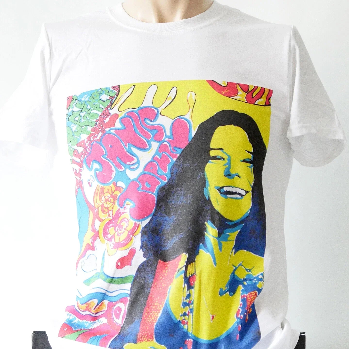 Janis Joplin Psychedelic Blues Rock Short Sleeve White Unisex T-shirt S-3XL Unisex T-shirt, Sweatshirt, Hoodie, Long Sleeve Tee - T-Shirt, Sweatshirt, Hoodie