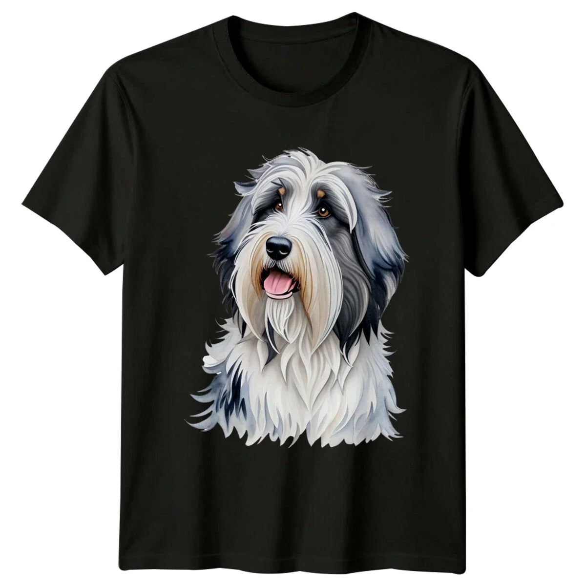 Cute Bearded Collie Dog Portrait T-Shirt, Dog Breed Tee Unisex T-shirt, Sweatshirt, Hoodie, Long Sleeve Tee - T-Shirt, Sweatshirt, Hoodie