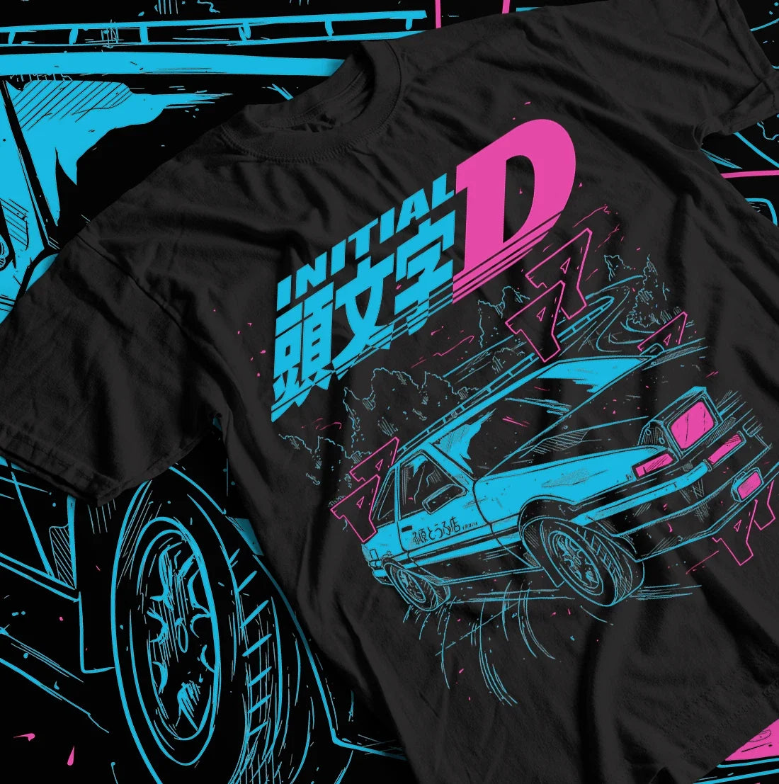 Initial D Itsuki Fujiwara T-Shirt Anime Manga Movie Unisex Black Shirt All Size Unisex T-shirt, Sweatshirt, Hoodie, Long Sleeve Tee - T-Shirt, Sweatshirt, Hoodie