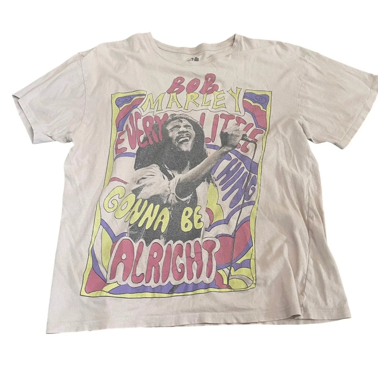 Zion Rootswear Bob Marley Every Little Thing Gonna Be Alright T-Shirt Tan S/M Unisex T-shirt, Sweatshirt, Hoodie, Long Sleeve Tee - T-Shirt, Sweatshirt, Hoodie