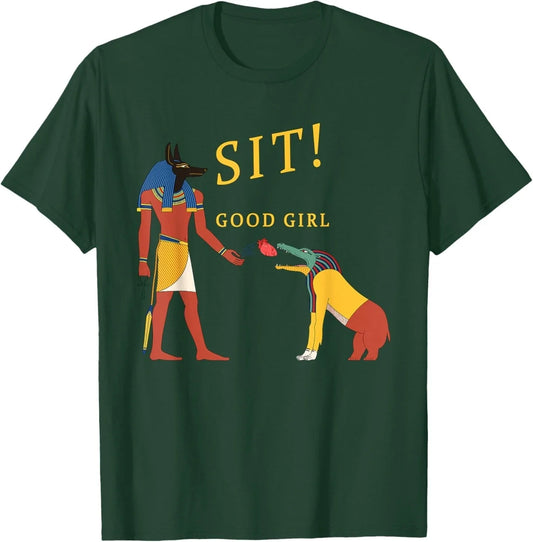 Anubis and Ammit Funny Egyptian Mythology T-Shirt Unisex T-shirt, Sweatshirt, Hoodie, Long Sleeve Tee - T-Shirt, Sweatshirt, Hoodie