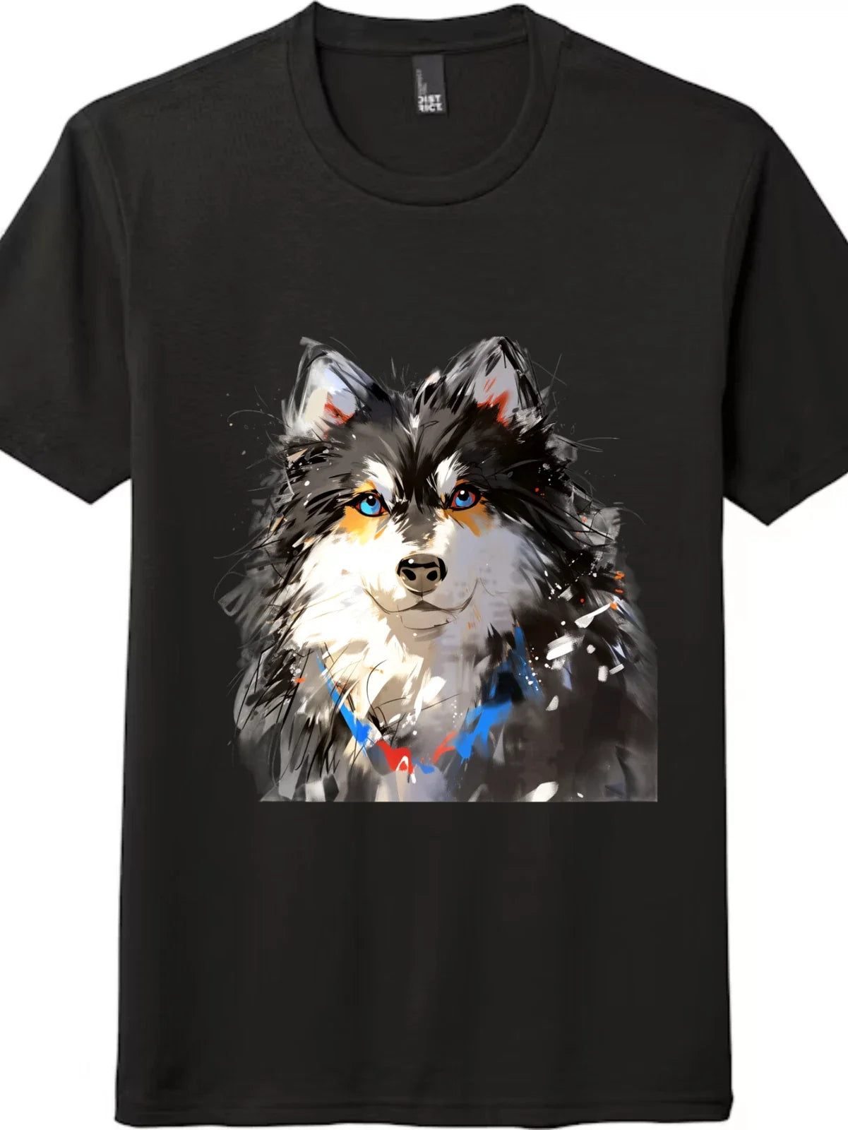 Artistic Husky Dog T-Shirt - Colorful Alaskan Malamute Unisex Tee Unisex T-shirt, Sweatshirt, Hoodie, Long Sleeve Tee - T-Shirt, Sweatshirt, Hoodie