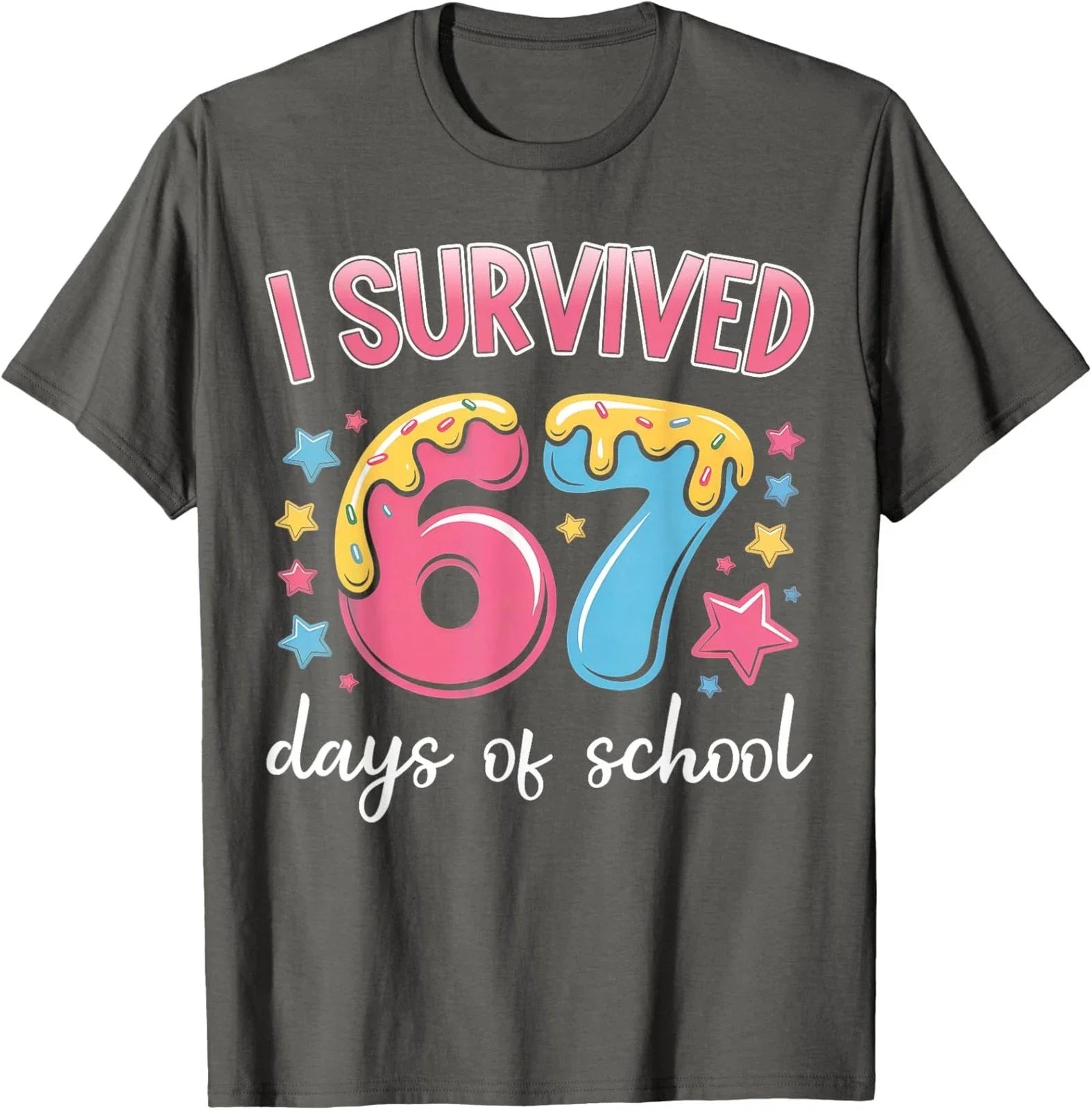 Survived 67 Days of School Funny Teacher Meme Unisex T-Shirt Unisex T-shirt, Sweatshirt, Hoodie, Long Sleeve Tee - T-Shirt, Sweatshirt, Hoodie