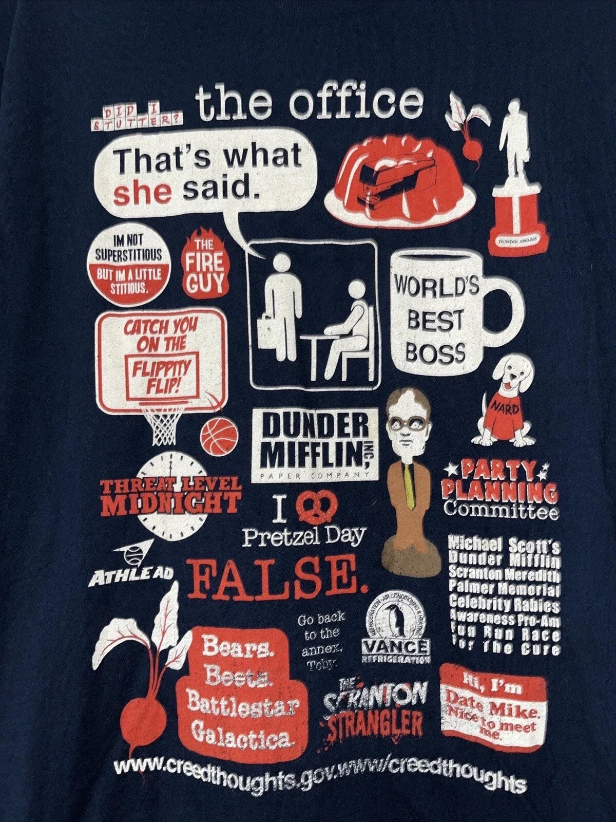 The Office Mens Size Large Black T Shirt Quotes Lines Jokes Creed thoughts Unisex T-shirt, Sweatshirt, Hoodie, Long Sleeve Tee - T-Shirt, Sweatshirt, Hoodie