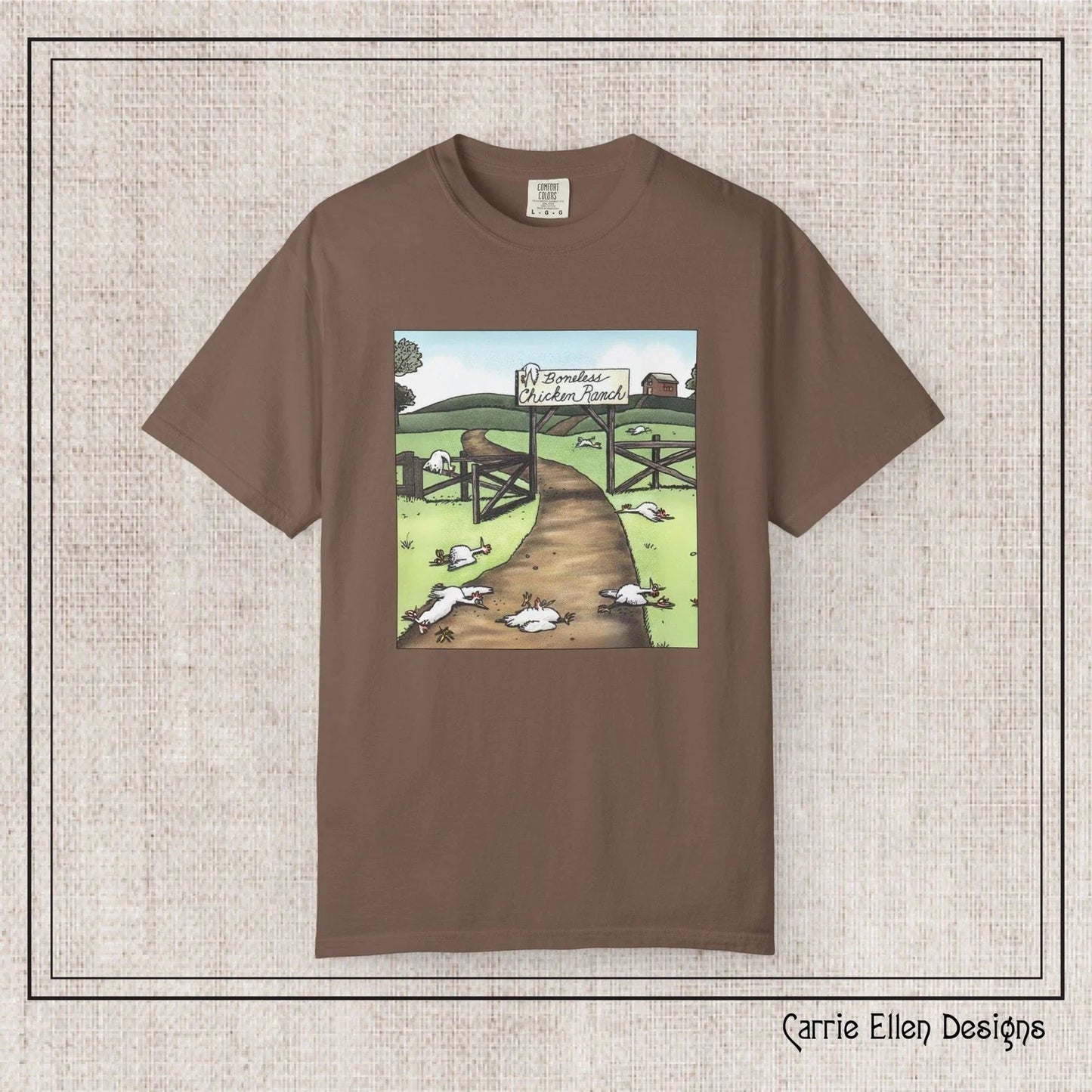 Boneless Chicken Ranch Comfort Colors Short Sleeve T-Shirt, Farm Chicken Humor Unisex T-shirt, Sweatshirt, Hoodie, Long Sleeve Tee - T-Shirt, Sweatshirt, Hoodie