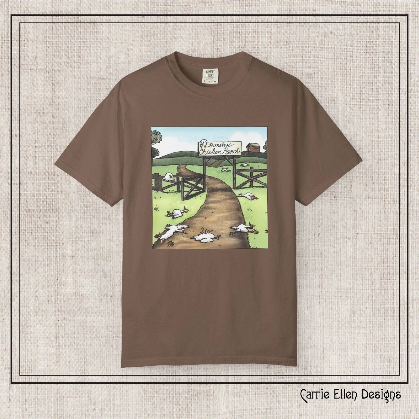 Boneless Chicken Ranch Comfort Colors Short Sleeve T-Shirt, Farm Chicken Humor Unisex T-shirt, Sweatshirt, Hoodie, Long Sleeve Tee - T-Shirt, Sweatshirt, Hoodie