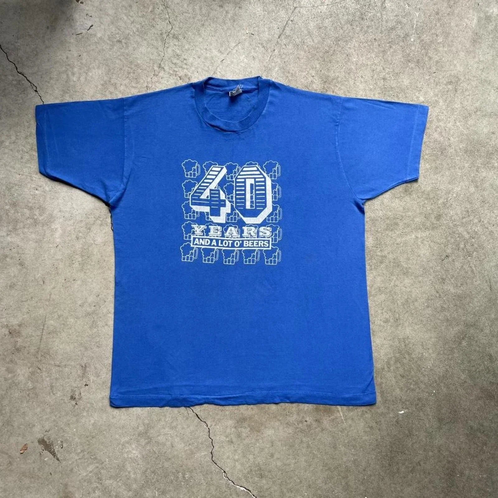 Vintage 90s Funny As "40 Years And a Lot O' Beers", Classic Dad Joke T-shirt Unisex T-shirt, Sweatshirt, Hoodie, Long Sleeve Tee - T-Shirt, Sweatshirt, Hoodie