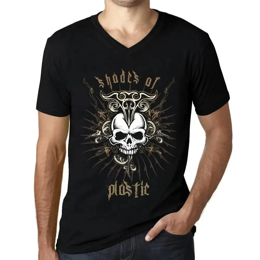 Men's Graphic T-Shirt V Neck Shades Of Plastic Eco-Friendly Limited Edition Unisex T-shirt, Sweatshirt, Hoodie, Long Sleeve Tee - T-Shirt, Sweatshirt, Hoodie