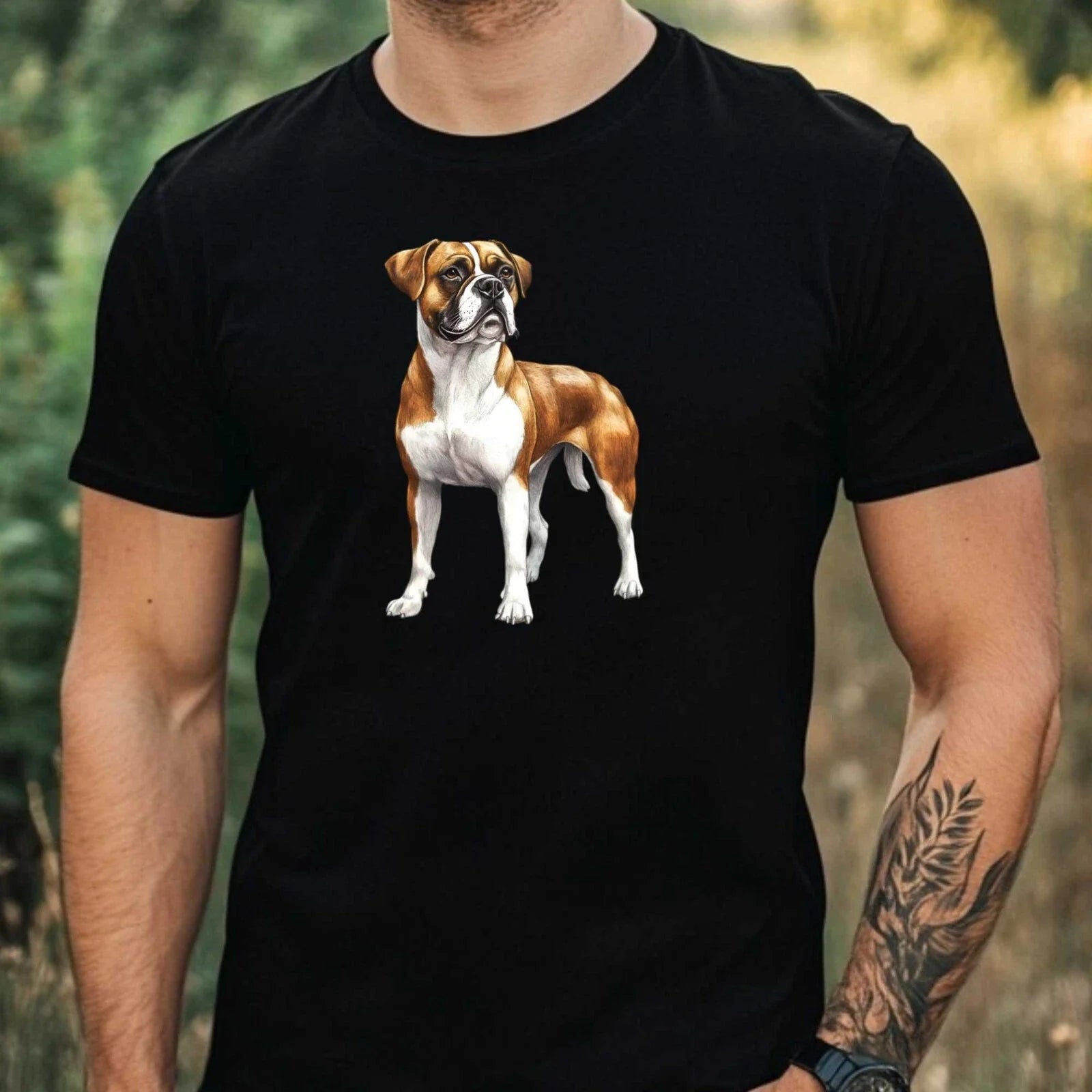 Mens Dog Breeds Watercolour Motif Cotton T-Shirt Size XS to 5XL Unisex T-shirt, Sweatshirt, Hoodie, Long Sleeve Tee - T-Shirt, Sweatshirt, Hoodie
