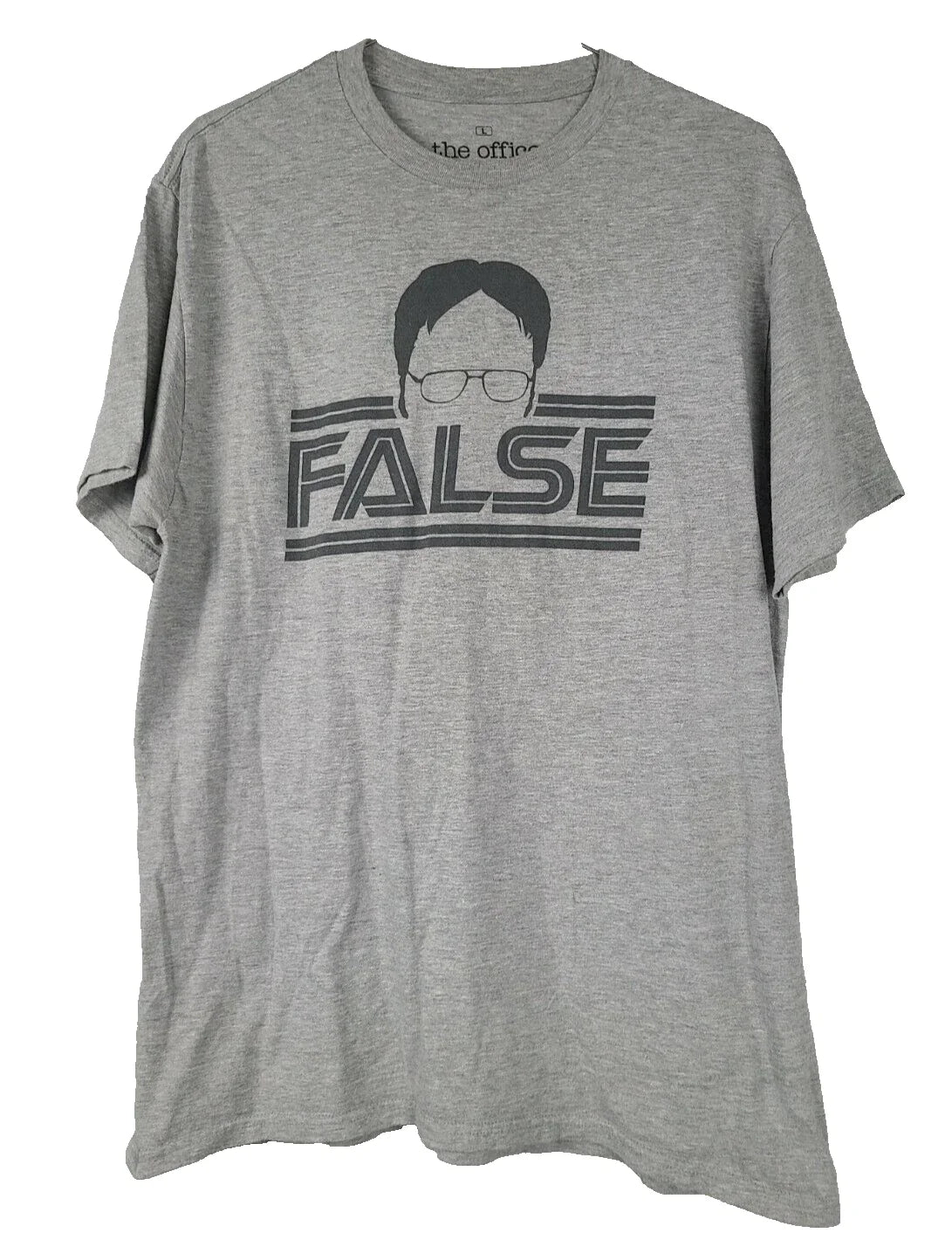 The Office Mens False Quote T Shirt Large Gray Graphic Crew Neck Short Sleeve Unisex T-shirt, Sweatshirt, Hoodie, Long Sleeve Tee - T-Shirt, Sweatshirt, Hoodie