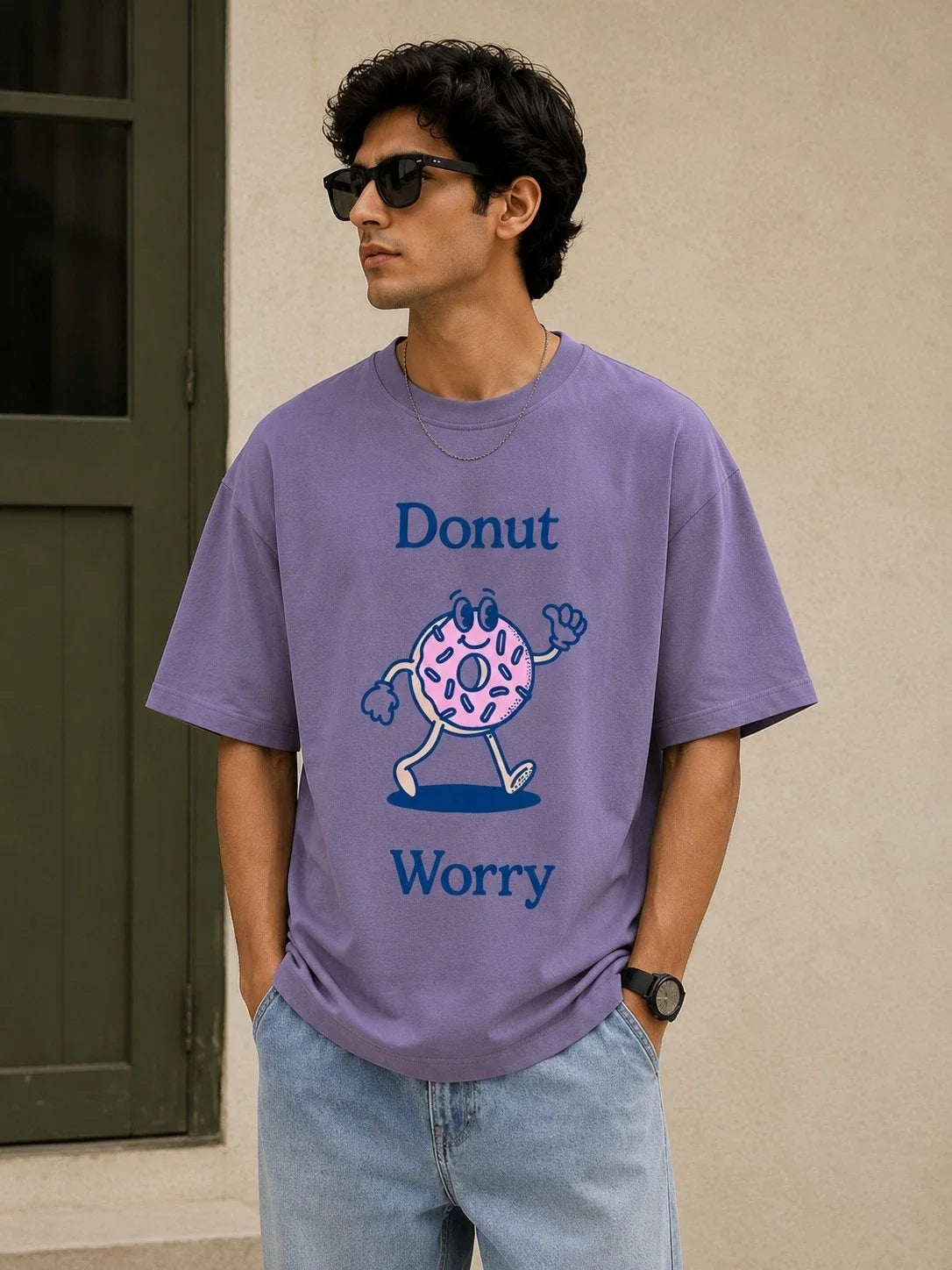 Matisse Donut Worry Cute Graphic Oversized T-Shirt Aesthetic Streetwear Tee Unisex T-shirt, Sweatshirt, Hoodie, Long Sleeve Tee - T-Shirt, Sweatshirt, Hoodie