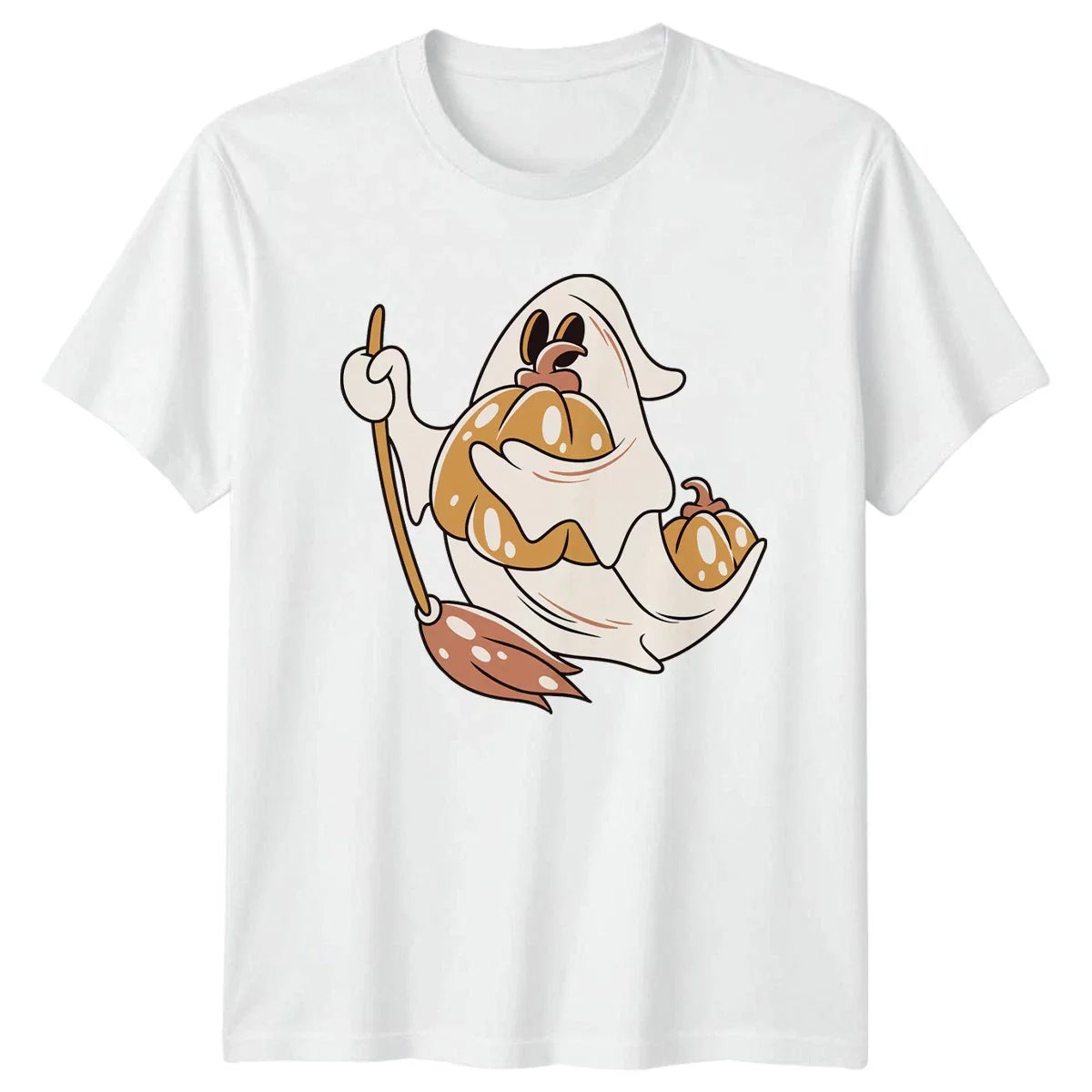 Ghost With Pumpkin T-Shirt Cute Halloween Fall Season Gift For Him And Her Unisex T-shirt, Sweatshirt, Hoodie, Long Sleeve Tee - T-Shirt, Sweatshirt, Hoodie