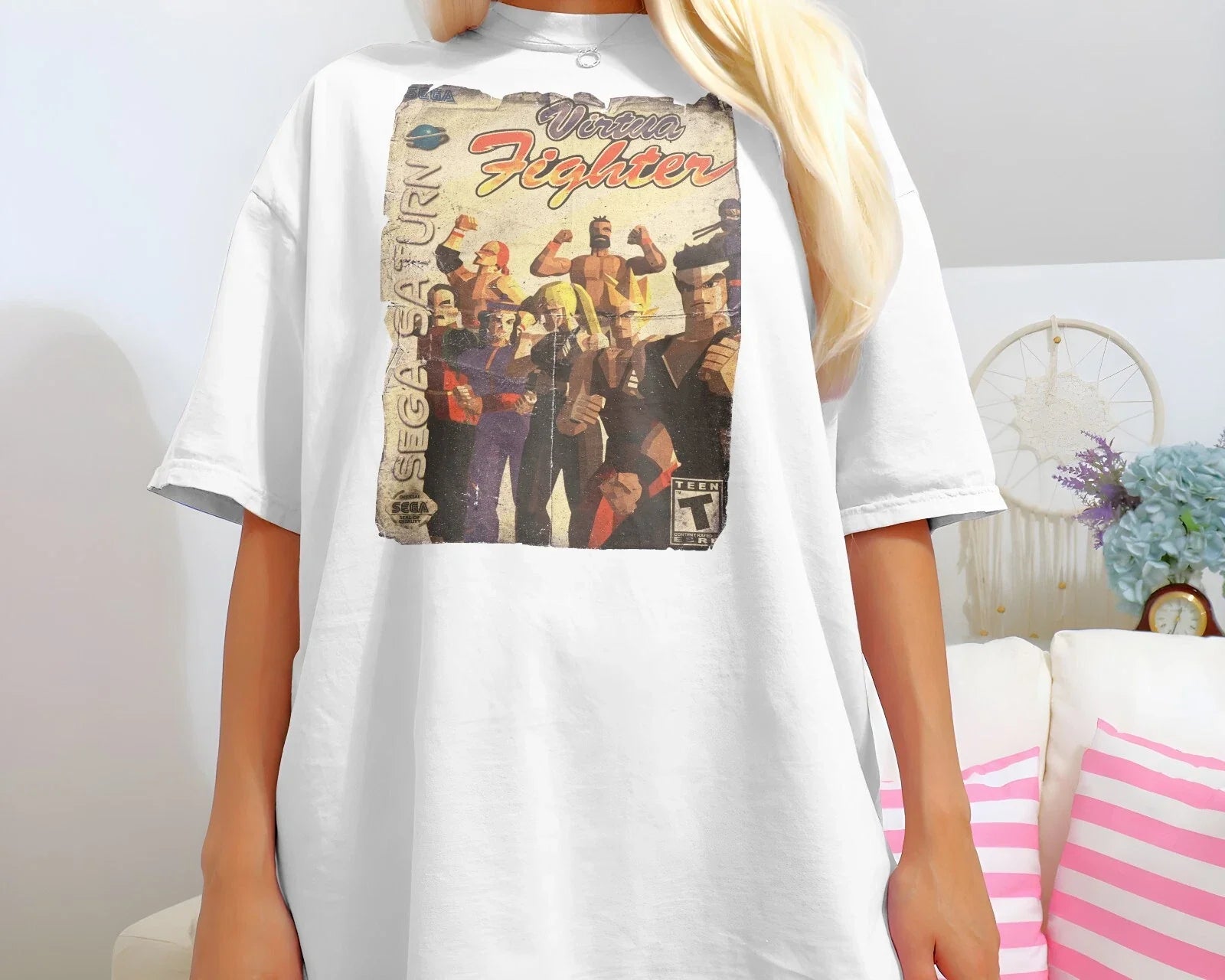 Virtua Fighter - 32 bit S Saturn Game Art T-Shirt 8 Colors Sizes S-5XL Unisex T-shirt, Sweatshirt, Hoodie, Long Sleeve Tee - T-Shirt, Sweatshirt, Hoodie