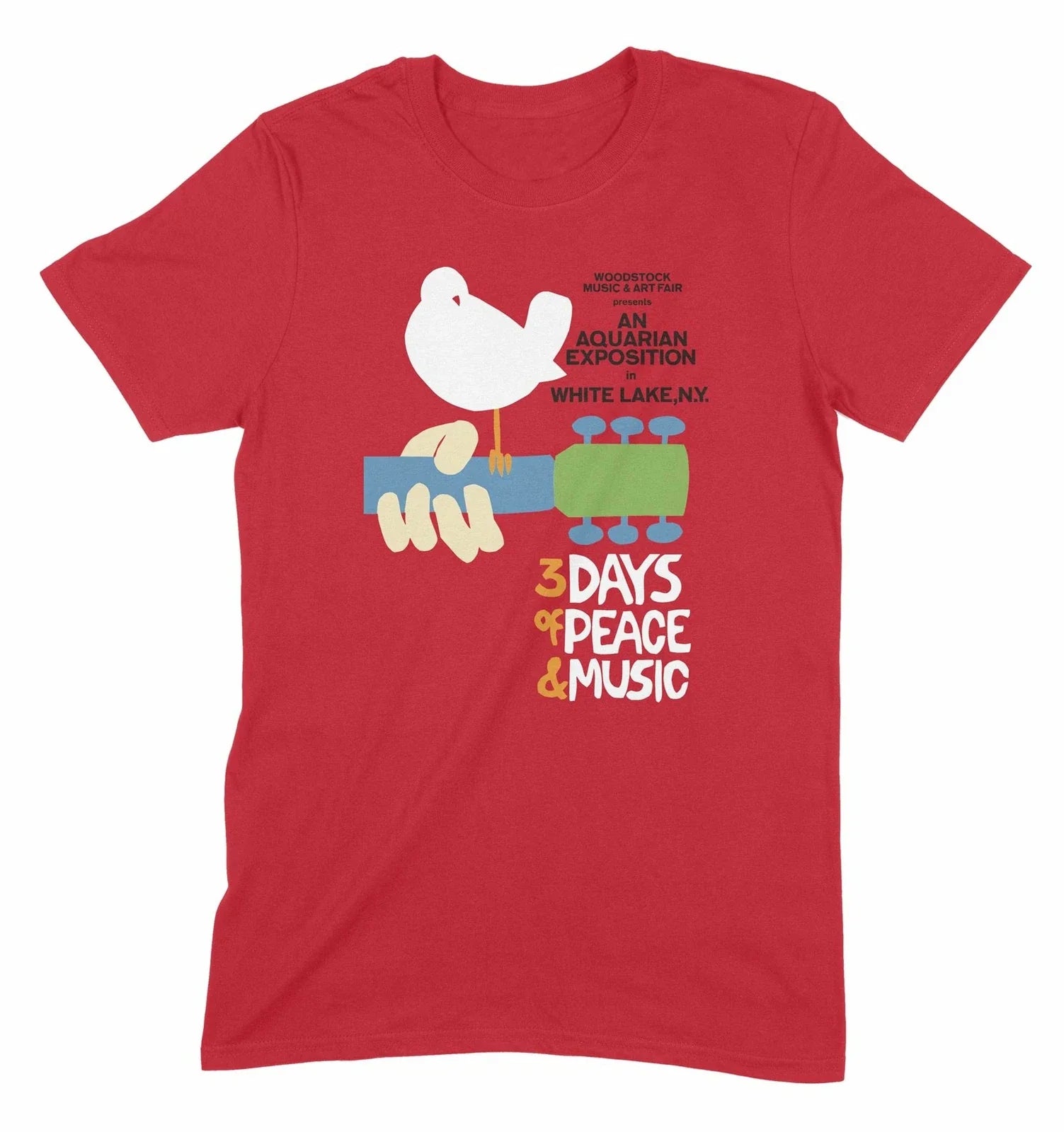 Woodstock Festival Poster T Shirt - Vintage 1960s Hippie Psychedelia Unisex T-shirt, Sweatshirt, Hoodie, Long Sleeve Tee - T-Shirt, Sweatshirt, Hoodie