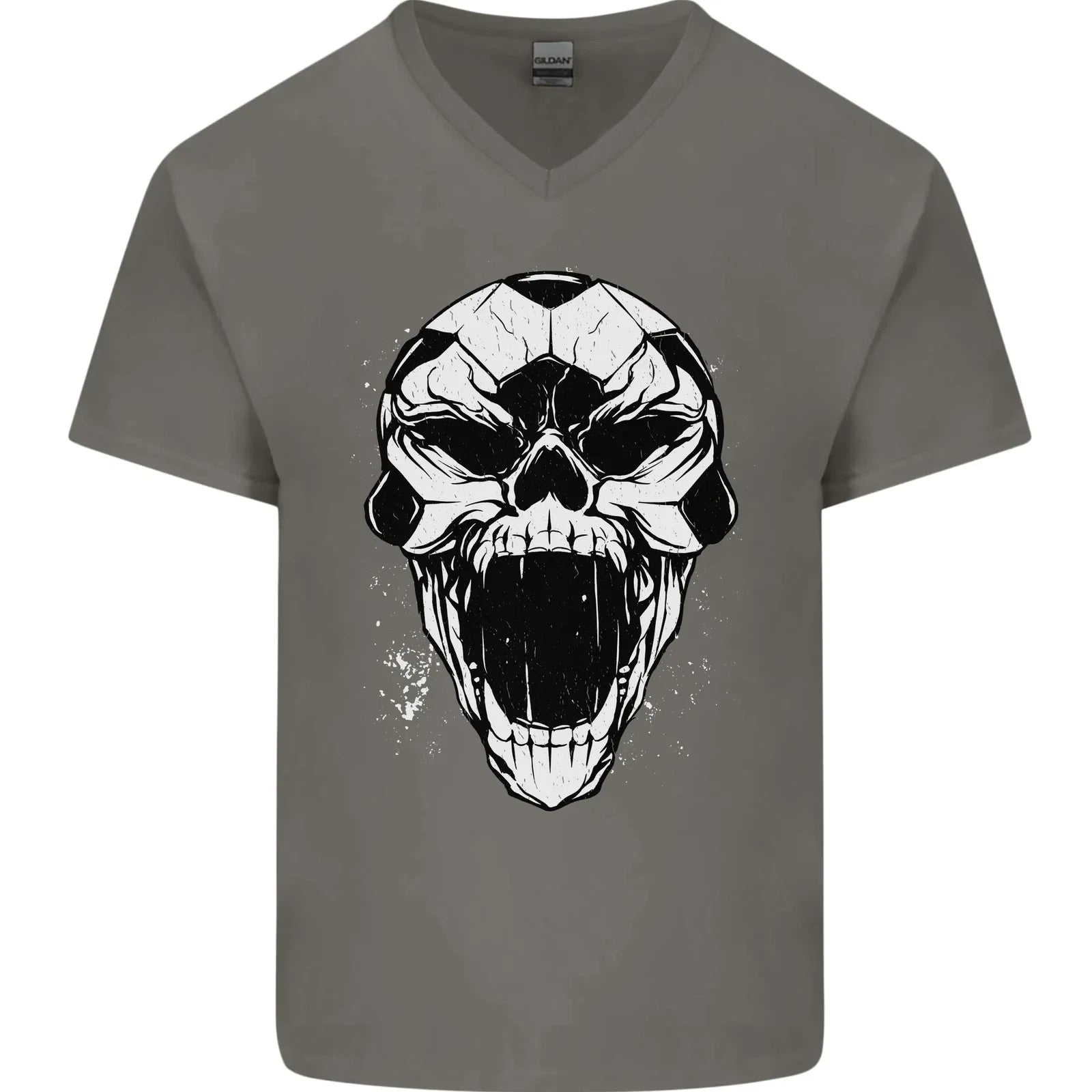 A Football Skull Soccer Footy Mens V-Neck Cotton T-Shirt Unisex T-shirt, Sweatshirt, Hoodie, Long Sleeve Tee - T-Shirt, Sweatshirt, Hoodie