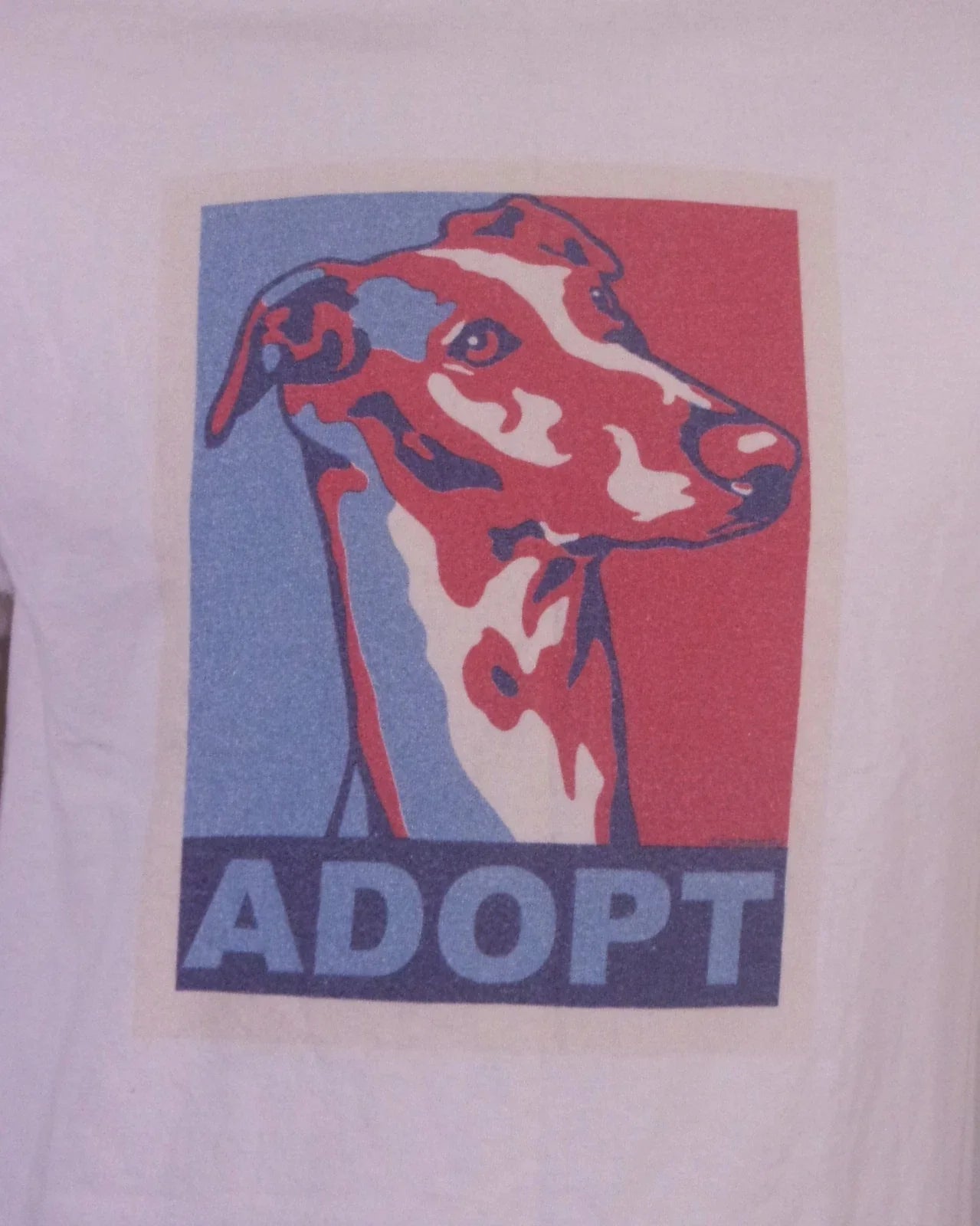 vintage 00s Y2K Pop Art Style Adopt a Greyhound T-Shirt Dog Pet Animal SZ M Unisex T-shirt, Sweatshirt, Hoodie, Long Sleeve Tee - T-Shirt, Sweatshirt, Hoodie