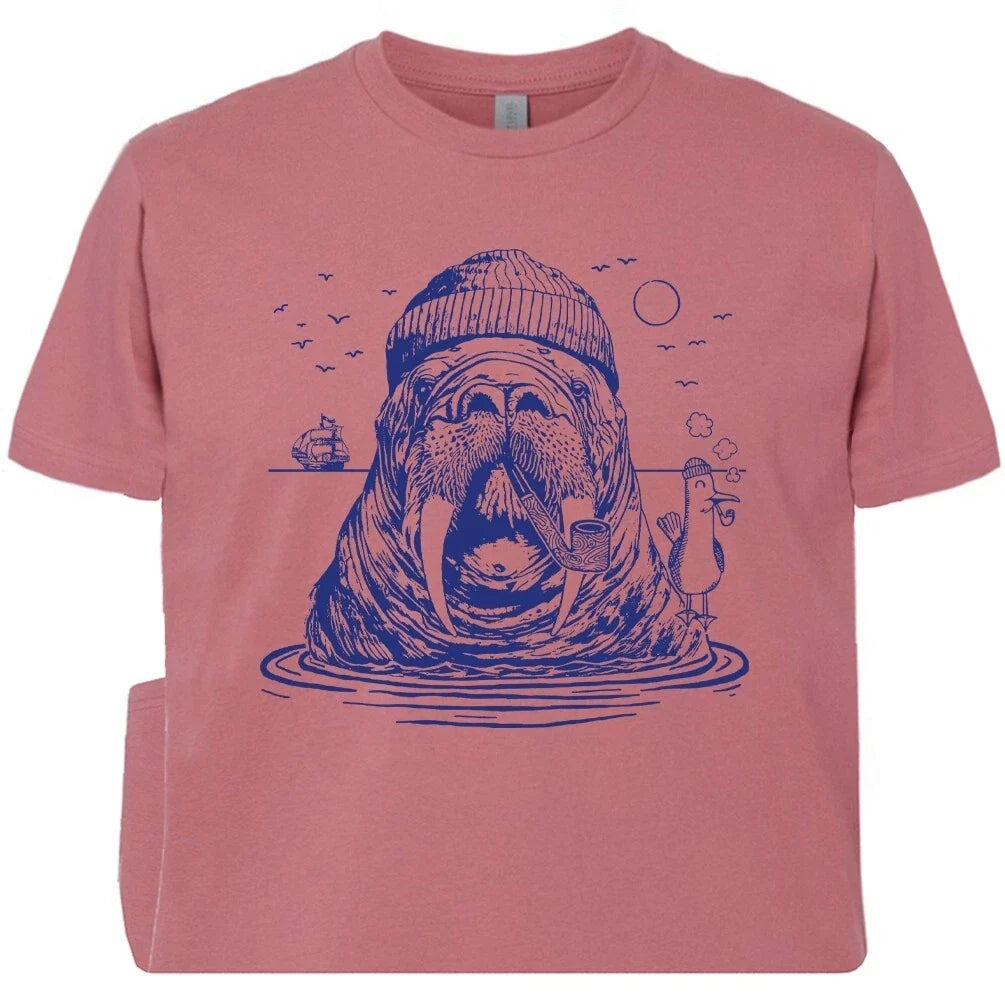 Walrus T Shirt Cool Walrus Shirt for Men Women Vintage Nautical Beach Theme Tee Unisex T-shirt, Sweatshirt, Hoodie, Long Sleeve Tee - T-Shirt, Sweatshirt, Hoodie