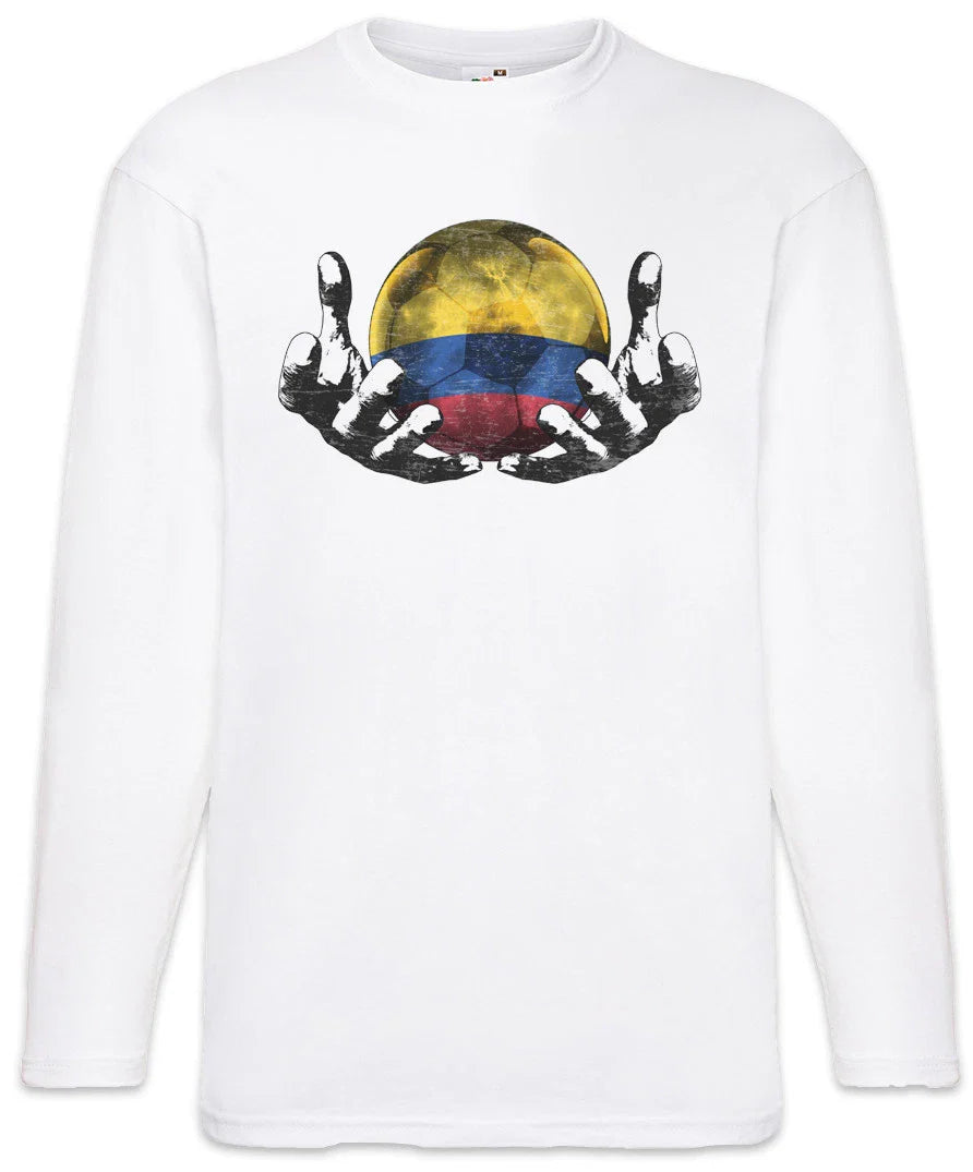 Colombia Football Magic Ball Men Long Sleeve T-Shirt colombian Soccer Flag Unisex T-shirt, Sweatshirt, Hoodie, Long Sleeve Tee - T-Shirt, Sweatshirt, Hoodie