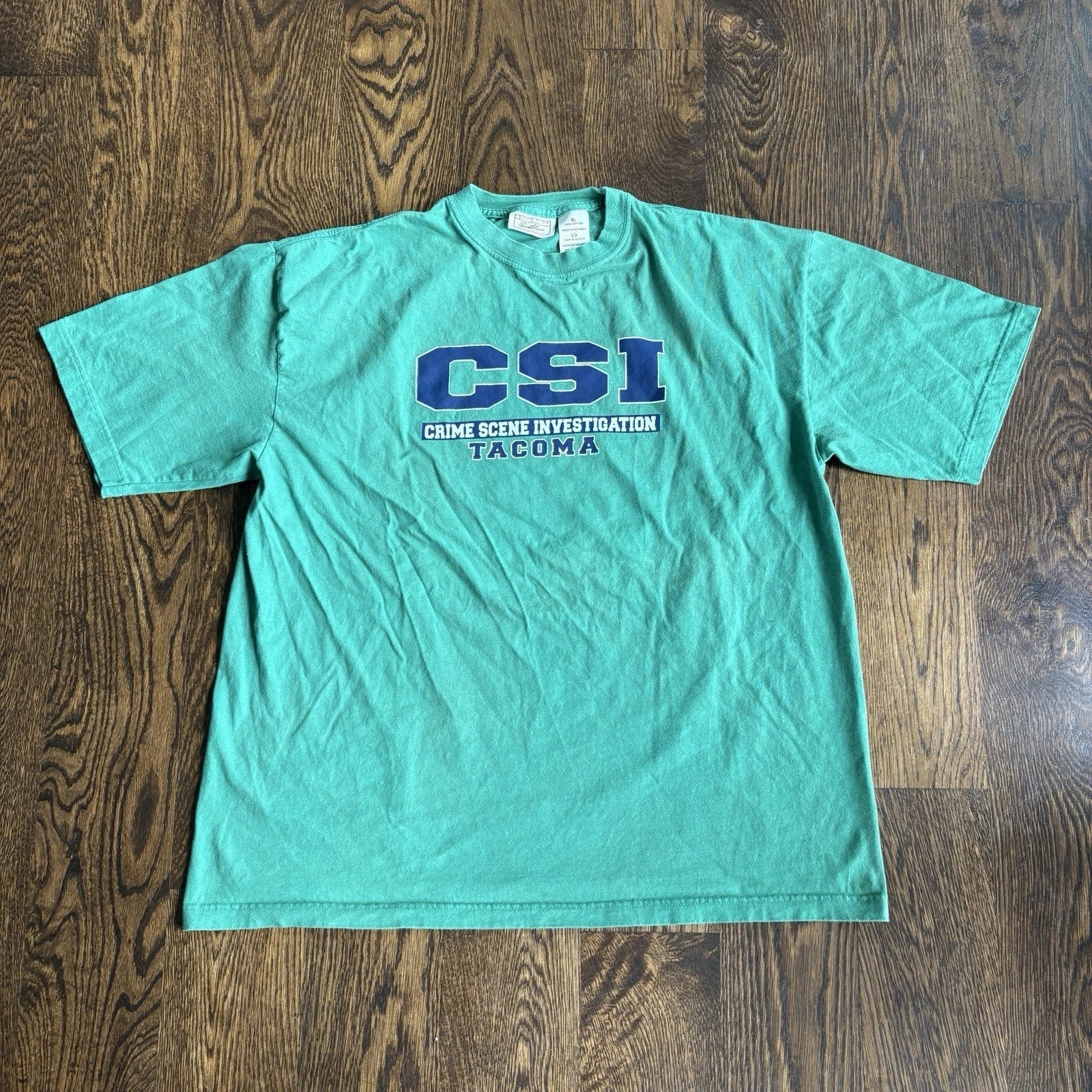 Vtg 2003 CSI Crime Scene Investigation Tee Tacoma Mens XL Green Levi Signature Unisex T-shirt, Sweatshirt, Hoodie, Long Sleeve Tee - T-Shirt, Sweatshirt, Hoodie