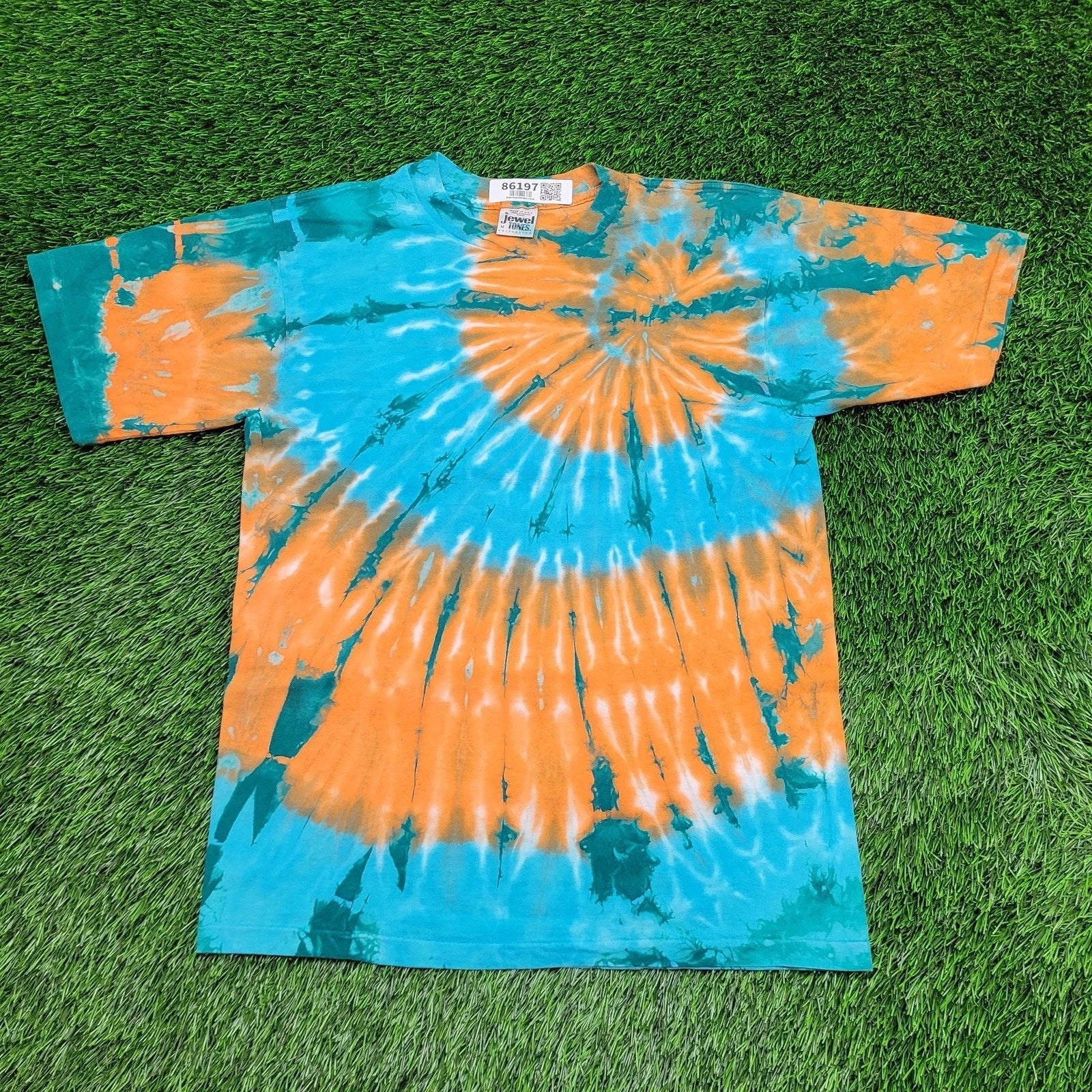 Vintage 90s Spiral Burst Tie-Dye Shirt Medium 19x26 Blue USA Unisex T-shirt, Sweatshirt, Hoodie, Long Sleeve Tee - T-Shirt, Sweatshirt, Hoodie
