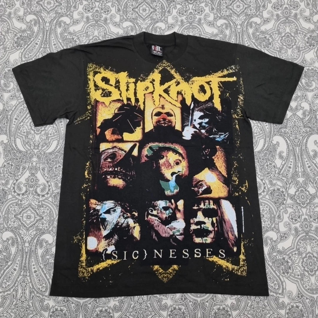 Slipknot Band T Shirt Sicnesses Size Large Graphic Print Tee Unisex T-shirt, Sweatshirt, Hoodie, Long Sleeve Tee - T-Shirt, Sweatshirt, Hoodie