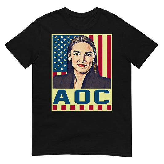 AOC Alexandria Ocasio-Cortez Pop Art Vintage USA America T-Shirt Unisex T-shirt, Sweatshirt, Hoodie, Long Sleeve Tee - T-Shirt, Sweatshirt, Hoodie