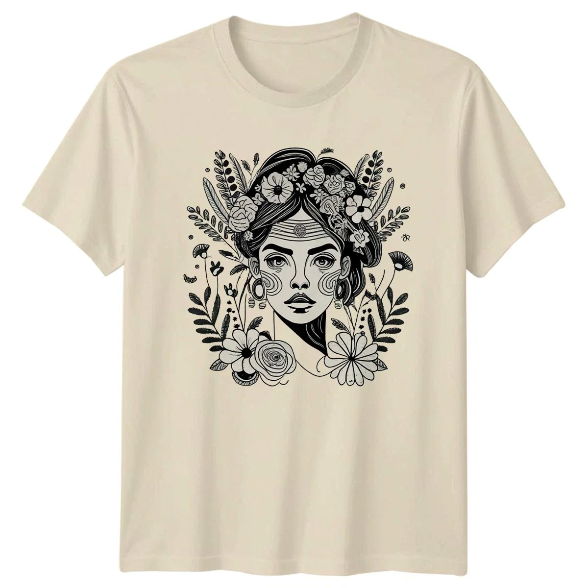 Boho Floral Woman Nature Art Womens T-Shirt Floral Art Botanical Birthday Gift Unisex T-shirt, Sweatshirt, Hoodie, Long Sleeve Tee - T-Shirt, Sweatshirt, Hoodie