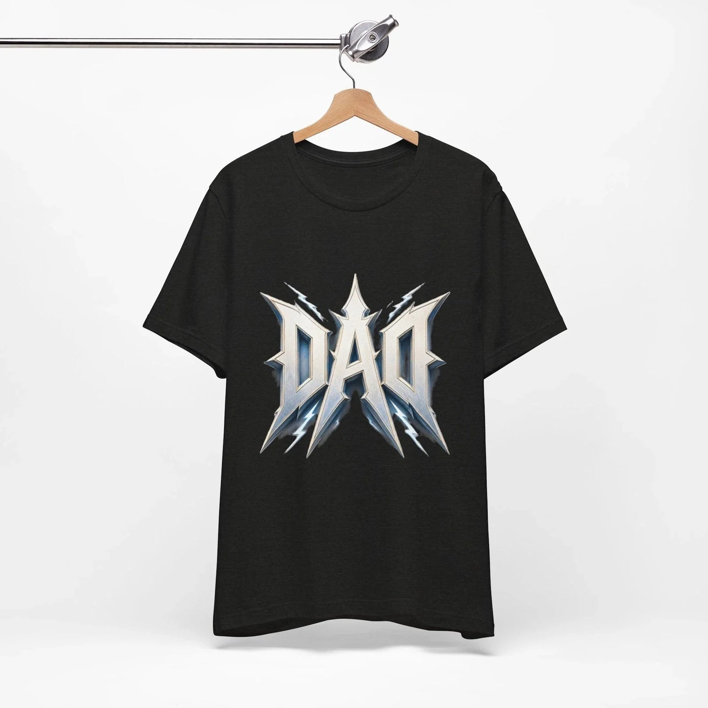 DAD Lightning Metal Logo Tee | Father Graphic Shirt Unisex T-shirt, Sweatshirt, Hoodie, Long Sleeve Tee - T-Shirt, Sweatshirt, Hoodie