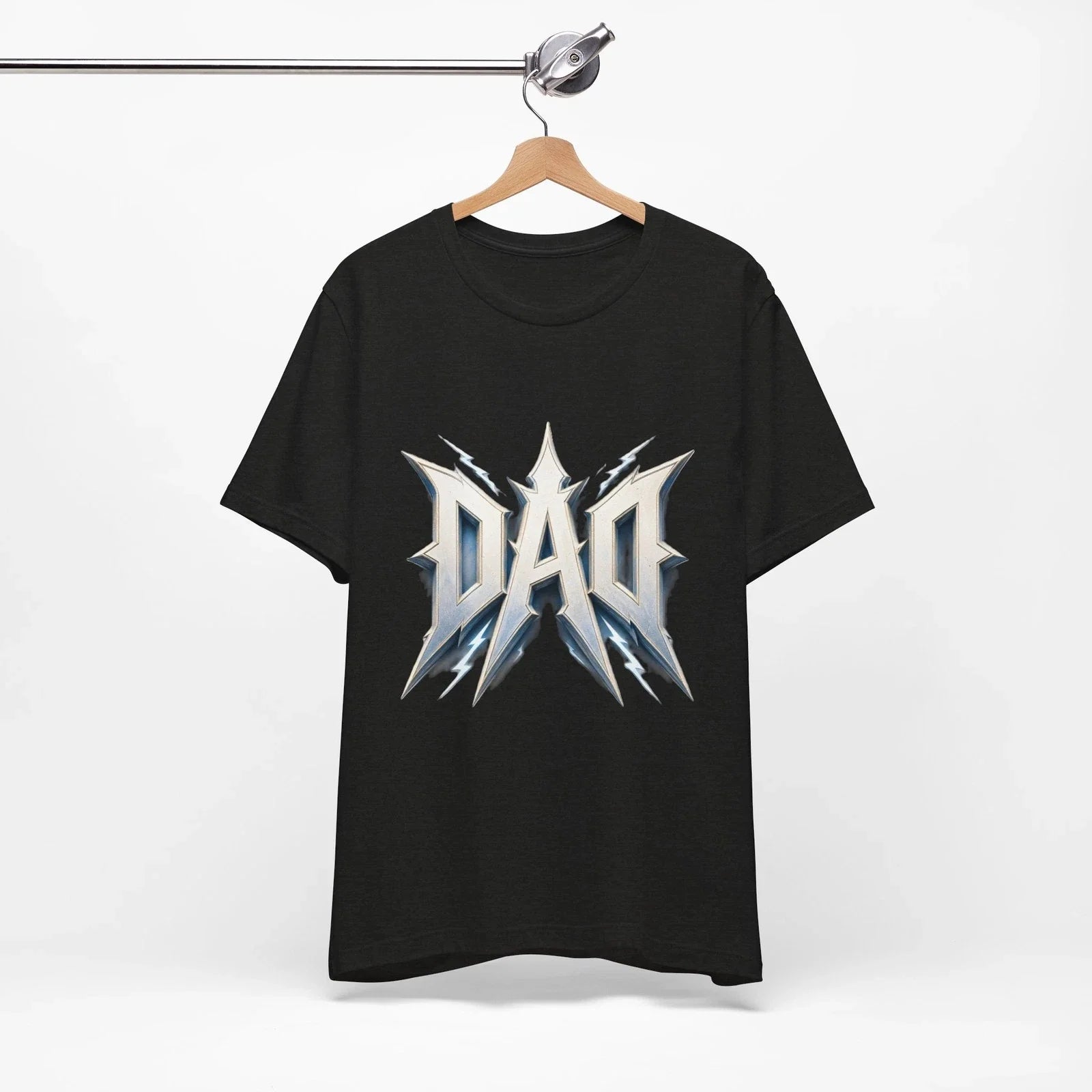 DAD Lightning Metal Logo Tee | Father Graphic Shirt Unisex T-shirt, Sweatshirt, Hoodie, Long Sleeve Tee - T-Shirt, Sweatshirt, Hoodie