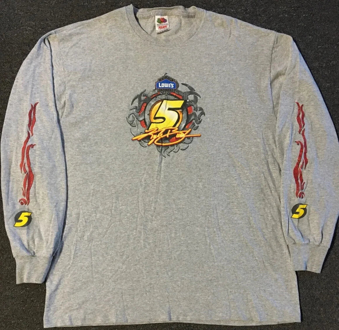 Vtg NASCAR Kyle Busch Flames Faded Shirt XL Grunge Biker Skate Fire Y2K 90s Jnco Unisex T-shirt, Sweatshirt, Hoodie, Long Sleeve Tee - T-Shirt, Sweatshirt, Hoodie