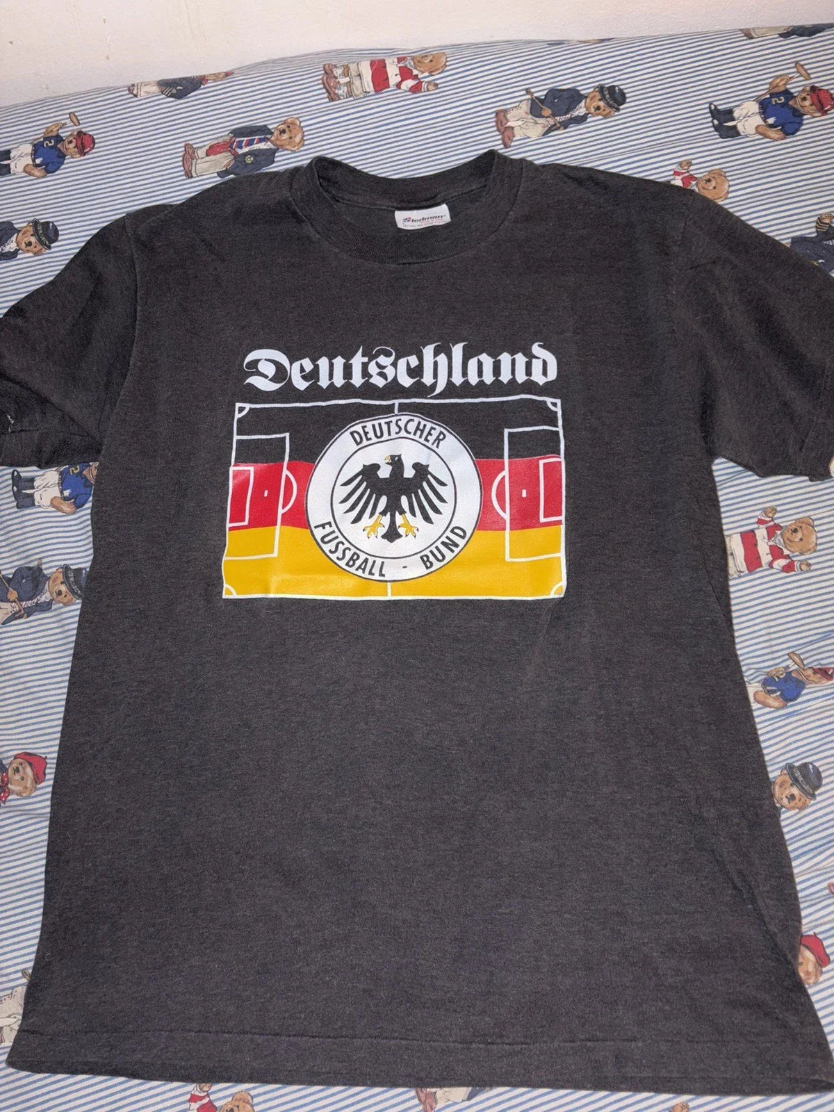 Vintage Germany World Cup Soccer Shirt Mens Large (fits smaller) Unisex T-shirt, Sweatshirt, Hoodie, Long Sleeve Tee - T-Shirt, Sweatshirt, Hoodie