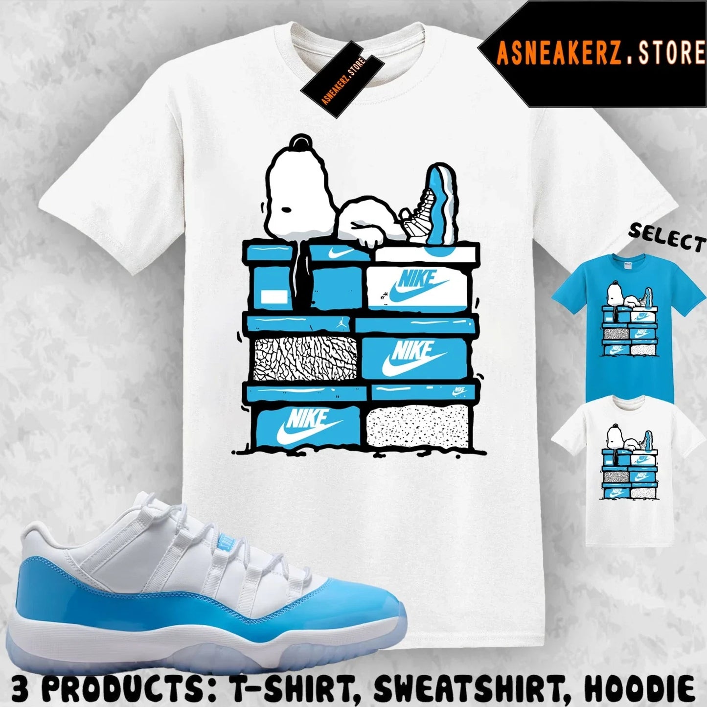 Shirt To Match AJ 11 Low University Blue 2026 Sneaker Matching Sneakerhead S Dog Unisex T-shirt, Sweatshirt, Hoodie, Long Sleeve Tee - T-Shirt, Sweatshirt, Hoodie