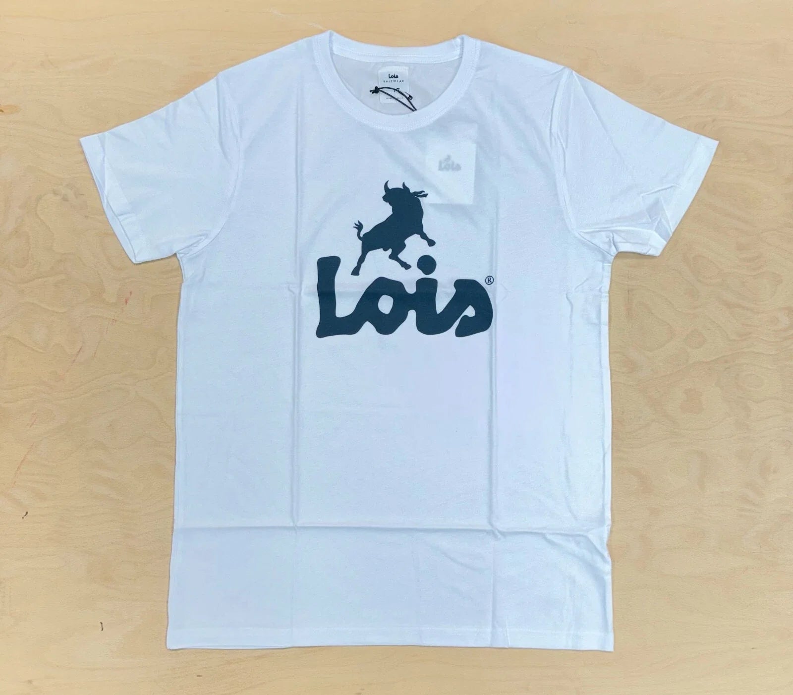 Lois Jeans Men's  Classic Logo T-Shirt, White Navy Blue Baco 6618 Unisex T-shirt, Sweatshirt, Hoodie, Long Sleeve Tee - T-Shirt, Sweatshirt, Hoodie